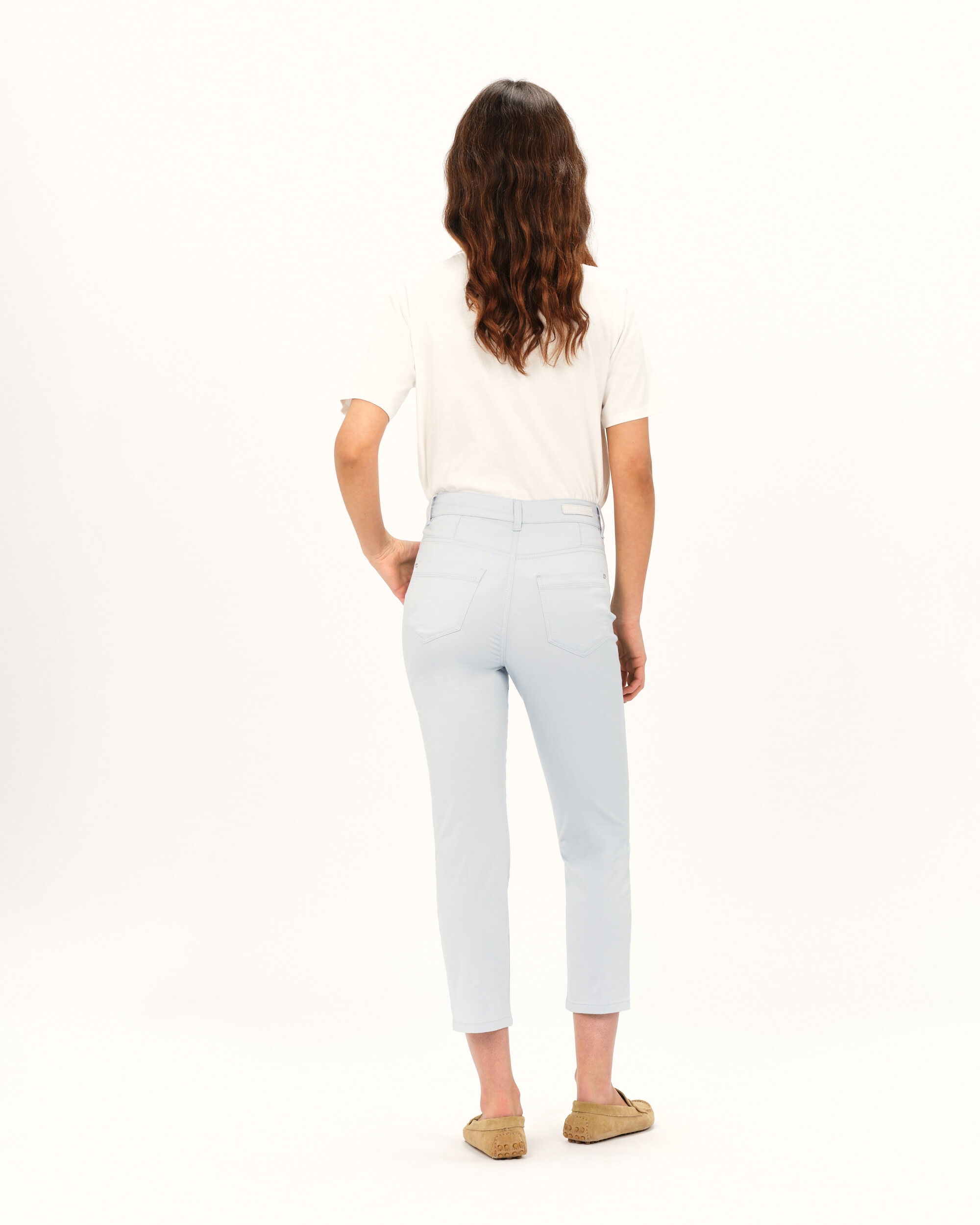 Pantalón pitillo de mujer cropped con 5 bolsillos - Caroll - Blanco Blanco-2