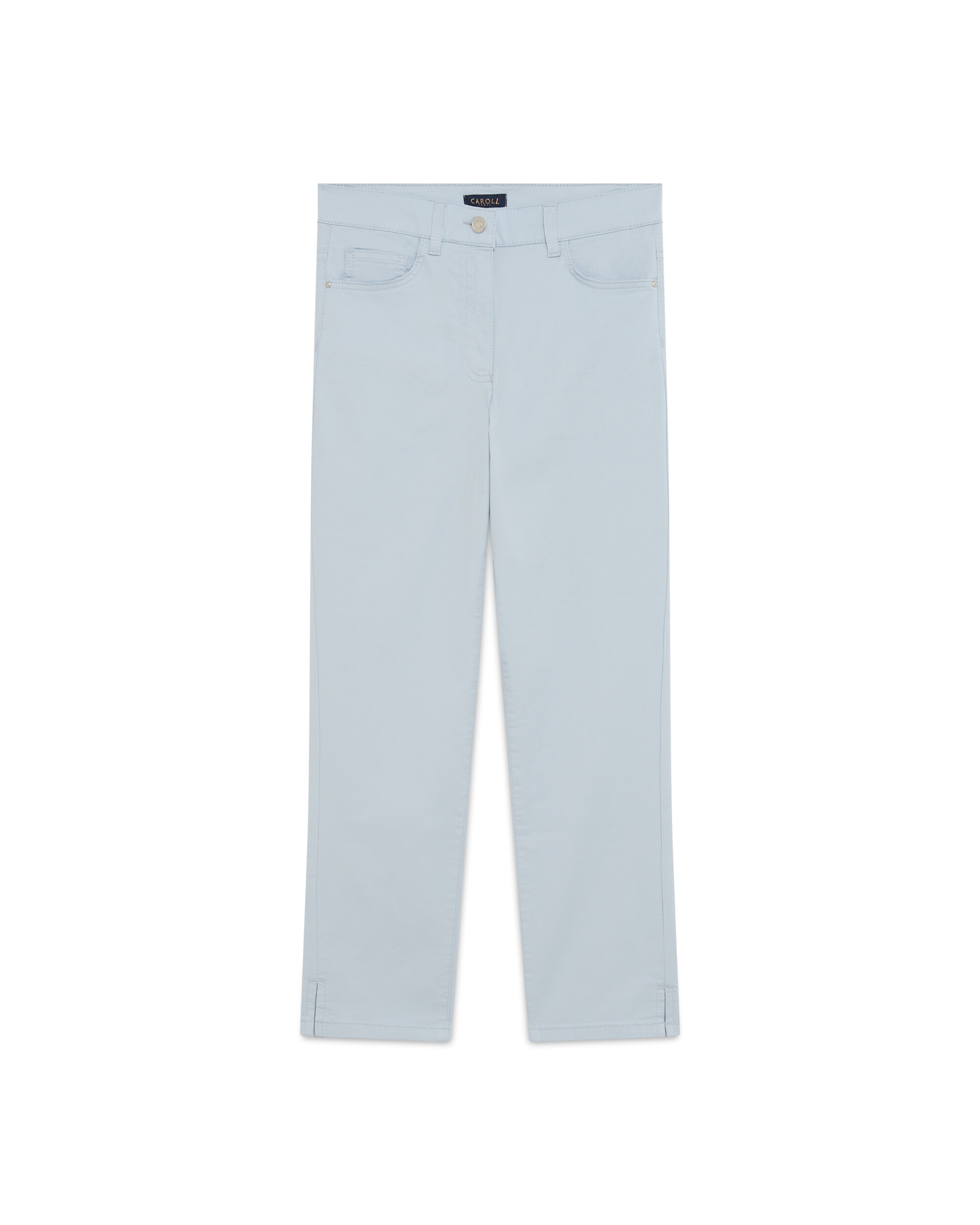 Pantalón pitillo de mujer cropped con 5 bolsillos - Caroll - Blanco Blanco-3
