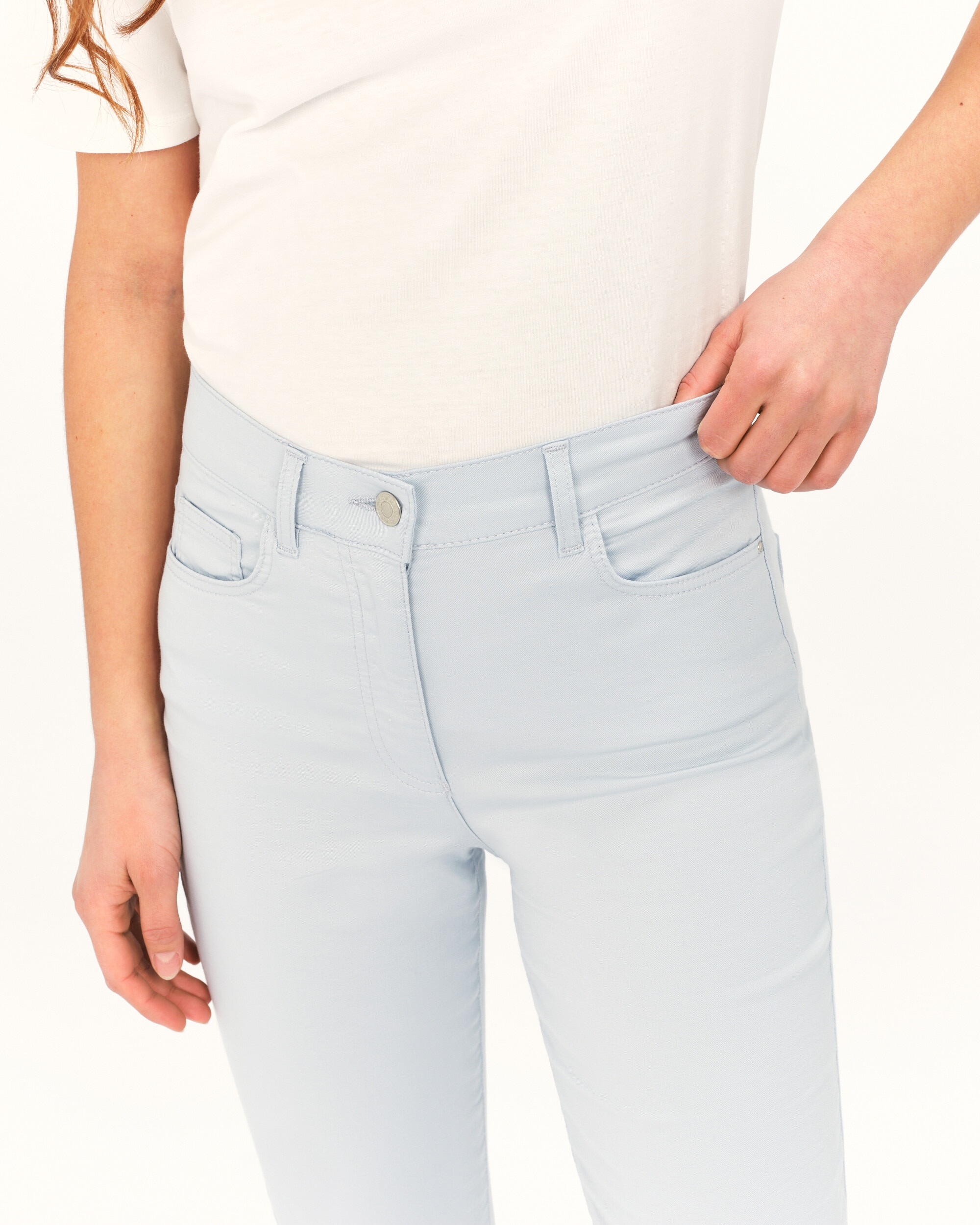 Pantalón pitillo de mujer cropped con 5 bolsillos - Caroll - Blanco Blanco-4
