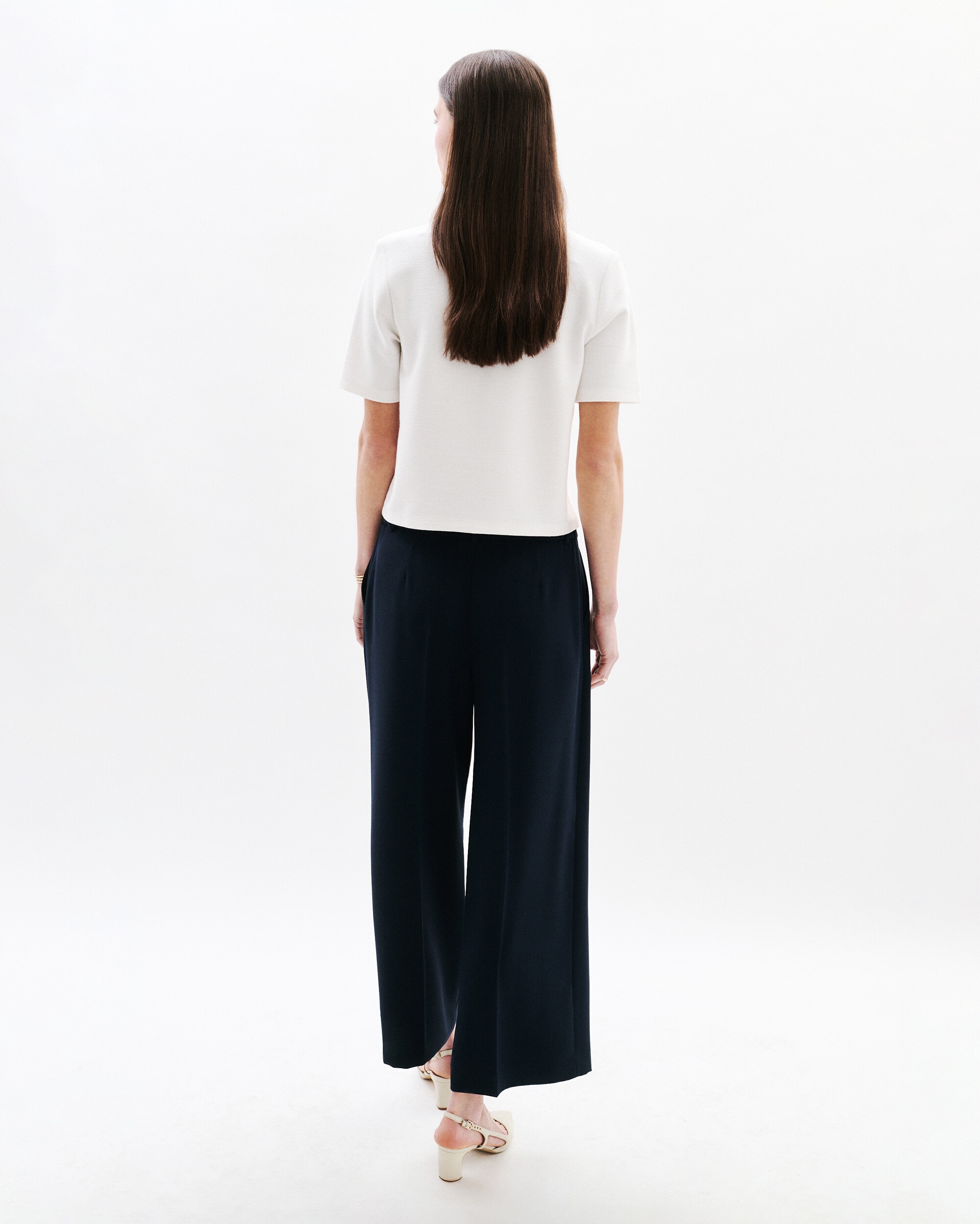 Camisa de mujer con bolsillos y manga corta - Caroll - Crema Crema-2