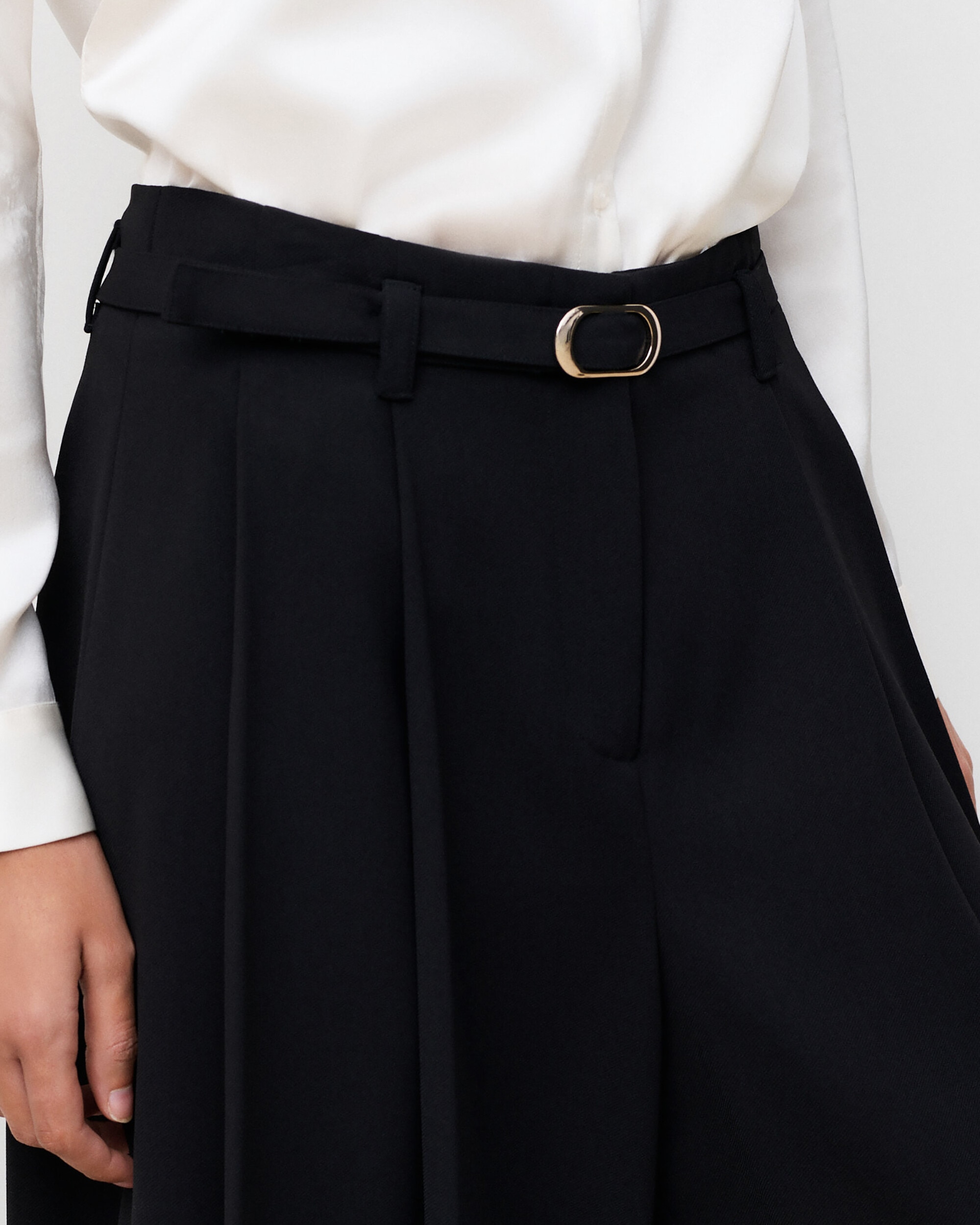 Pantalón de mujer de corte ancho estilo 7/8 - Caroll - Negro Negro-3