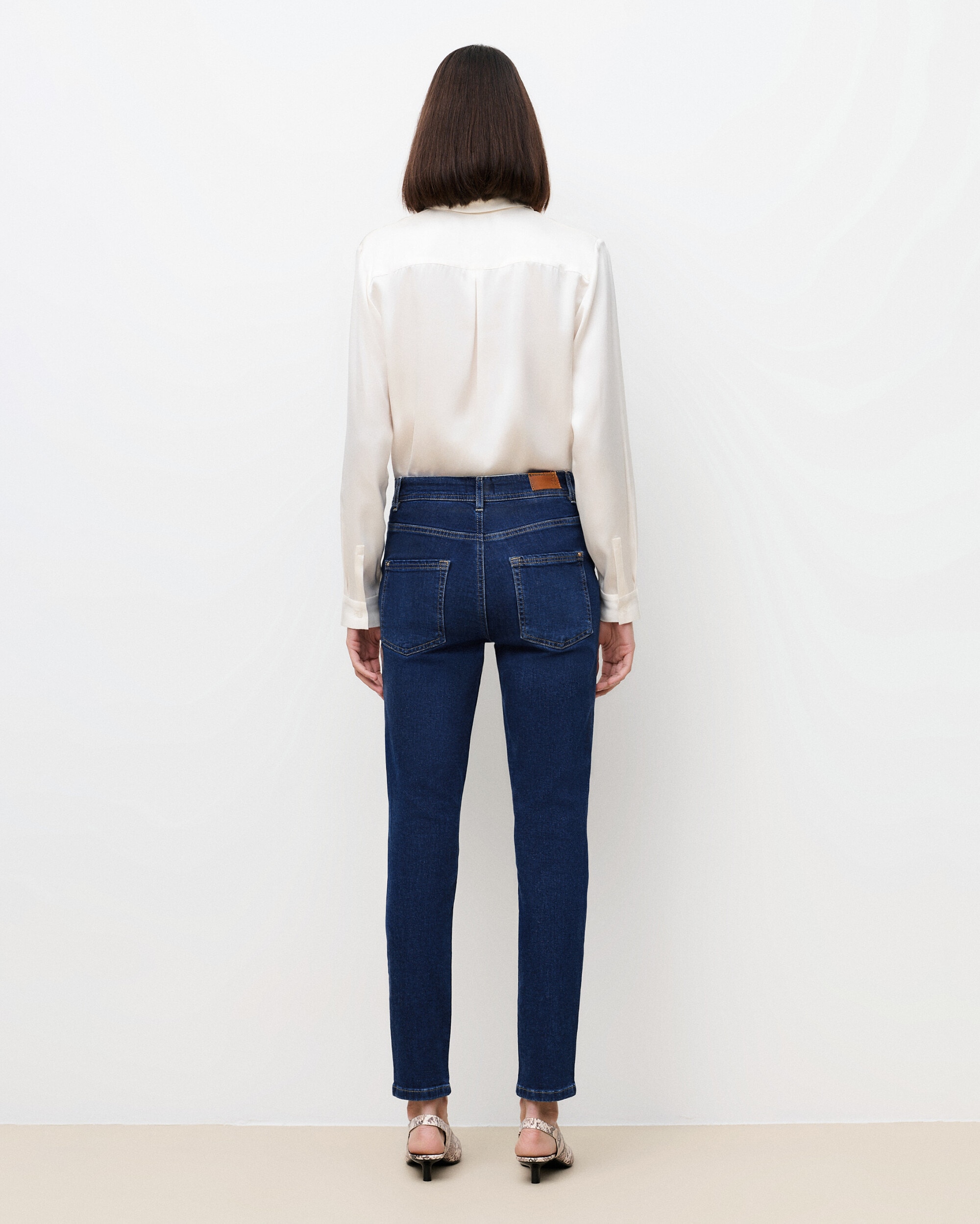 Pantalón vaquero de mujer de tiro alto en corte skinny - Caroll - Azul oscuro Azul oscuro-2