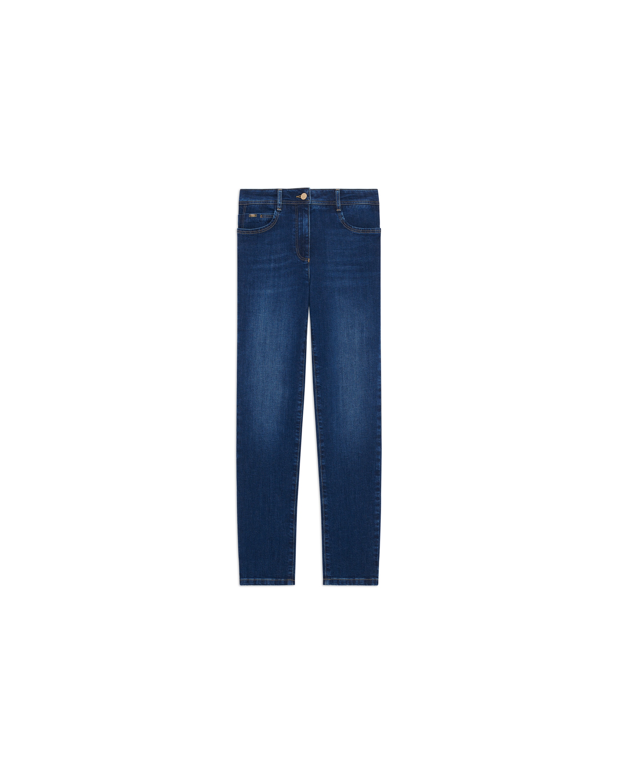Pantalón vaquero de mujer de tiro alto en corte skinny - Caroll - Azul oscuro Azul oscuro-4