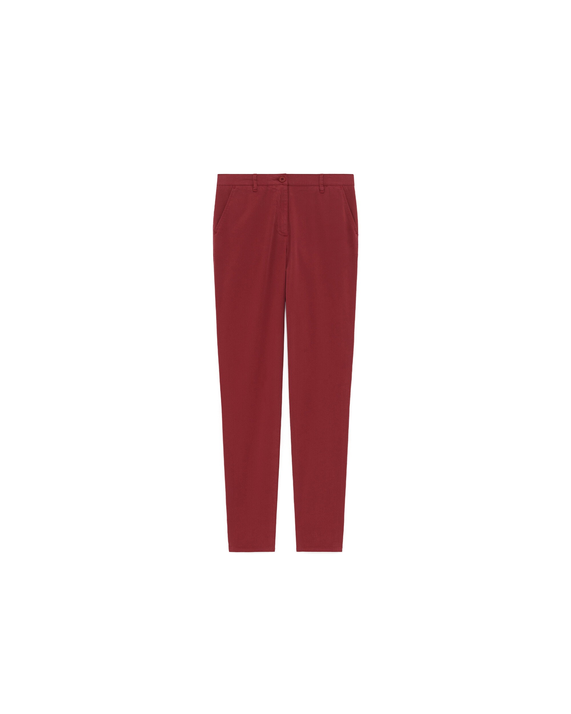 Pantalón de mujer de tiro alto en corte slim - Caroll - Rojo Rojo-4