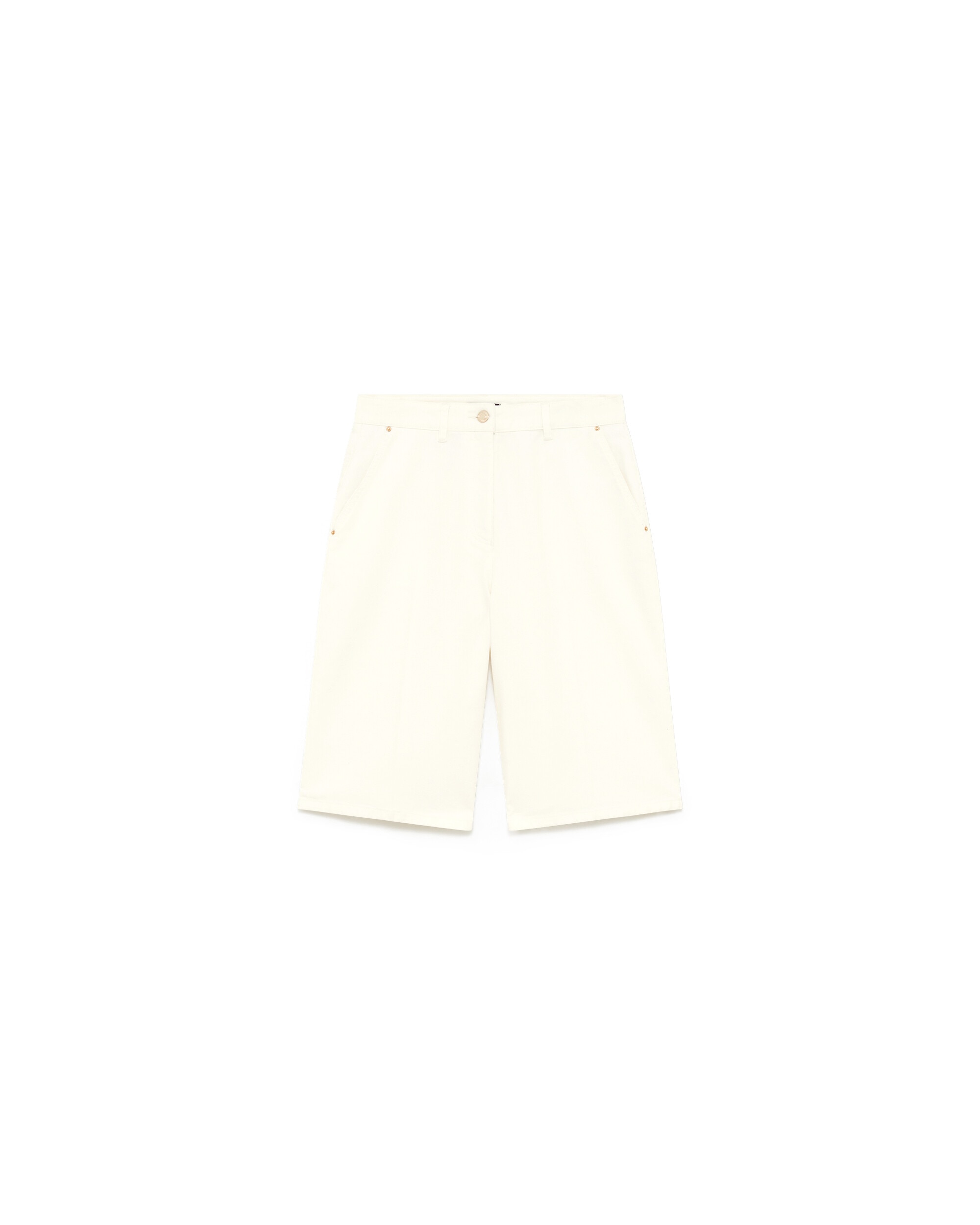 Bermuda de mujer con pinzas - Caroll - Blanco Blanco-4