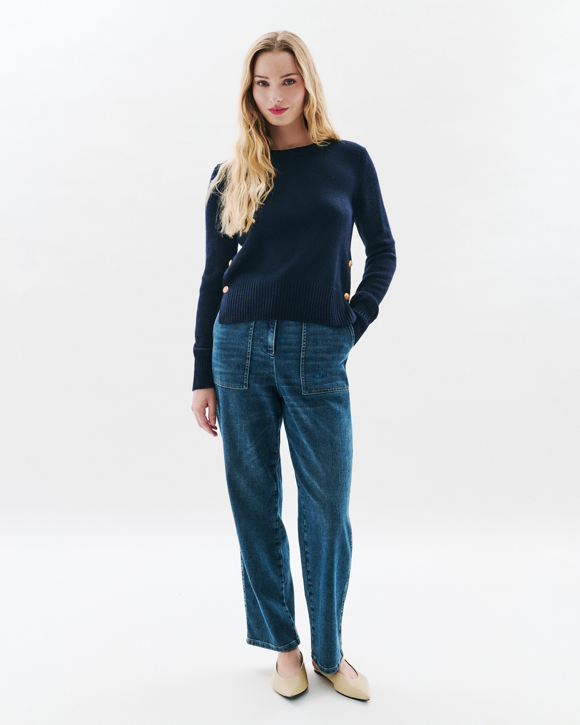 Caroll - Jersey de mujer en lana con botones.