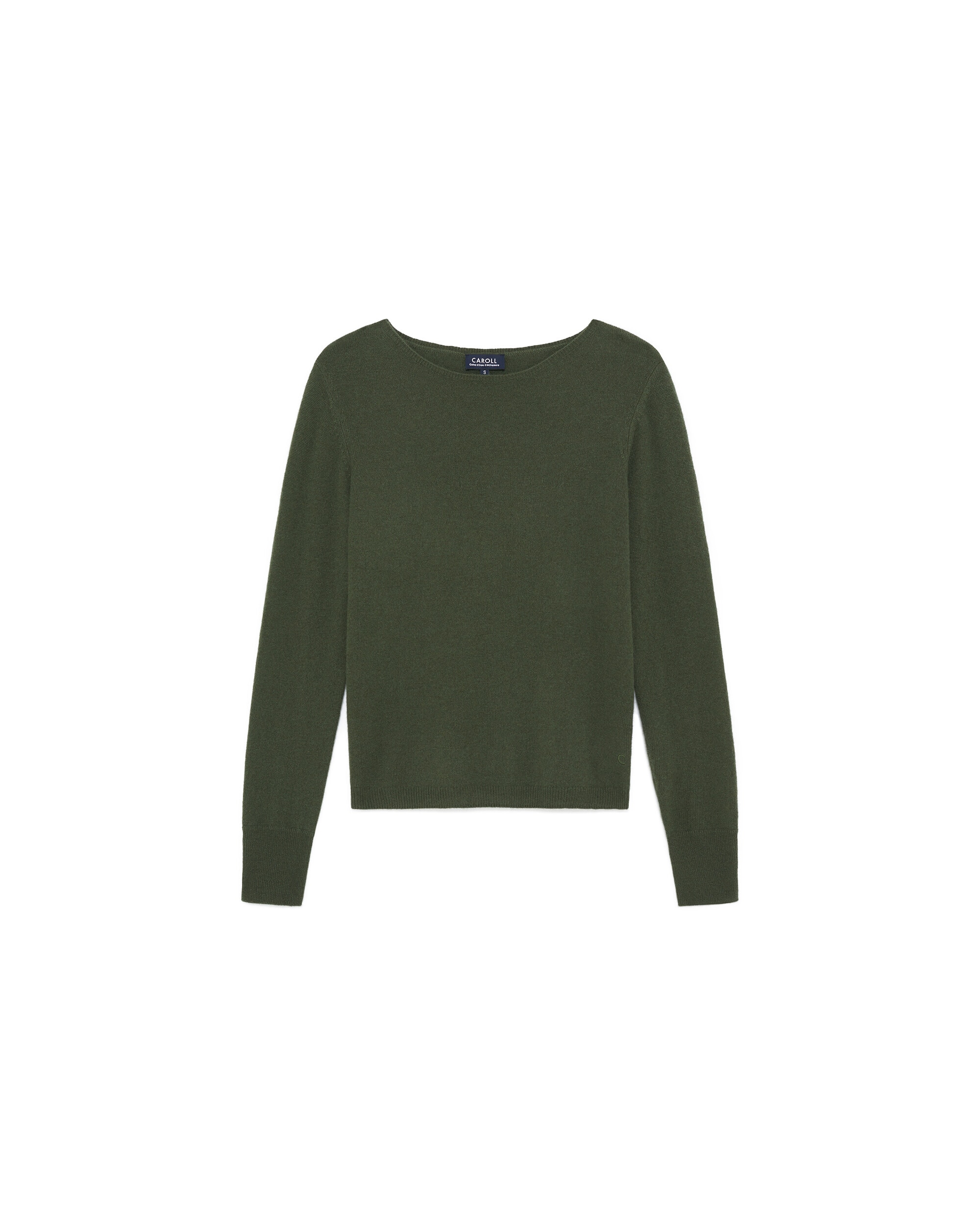 Jersey de mujer con manga larga en cashmere 100% - Caroll - Kaki Kaki-4
