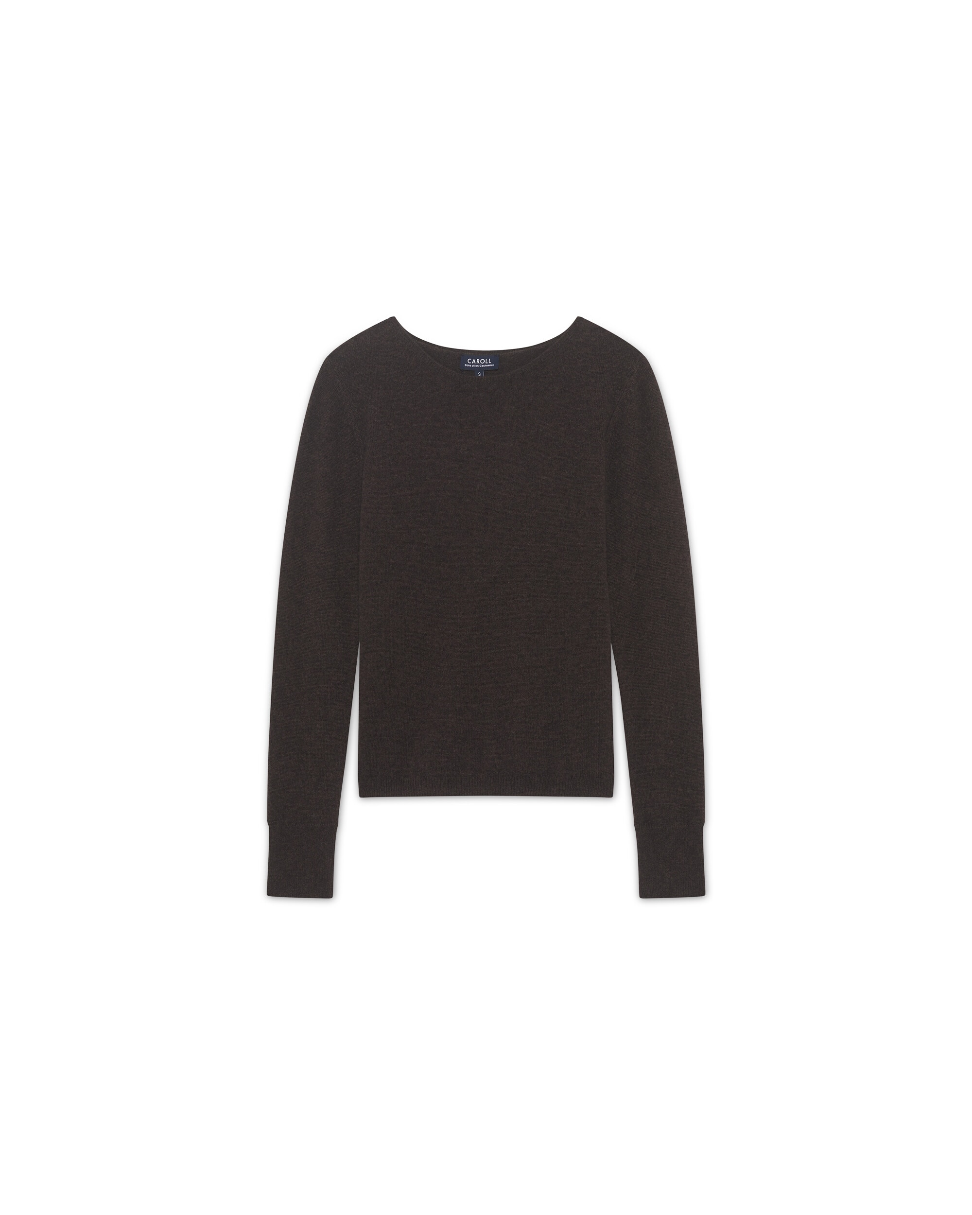 Jersey de mujer con escote redondo en cashmere 100% - Caroll - Negro Negro-4