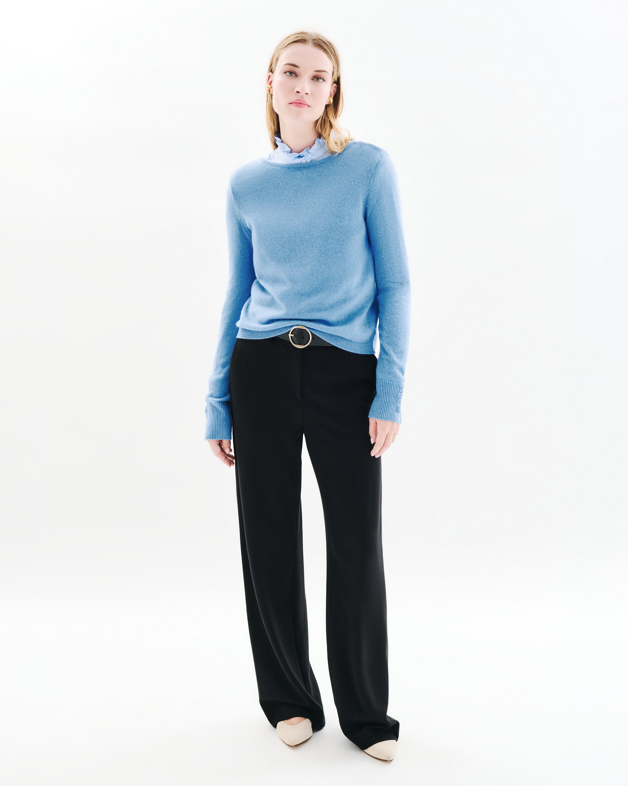 Caroll - Jersey de mujer con escote barco en cashmere.
