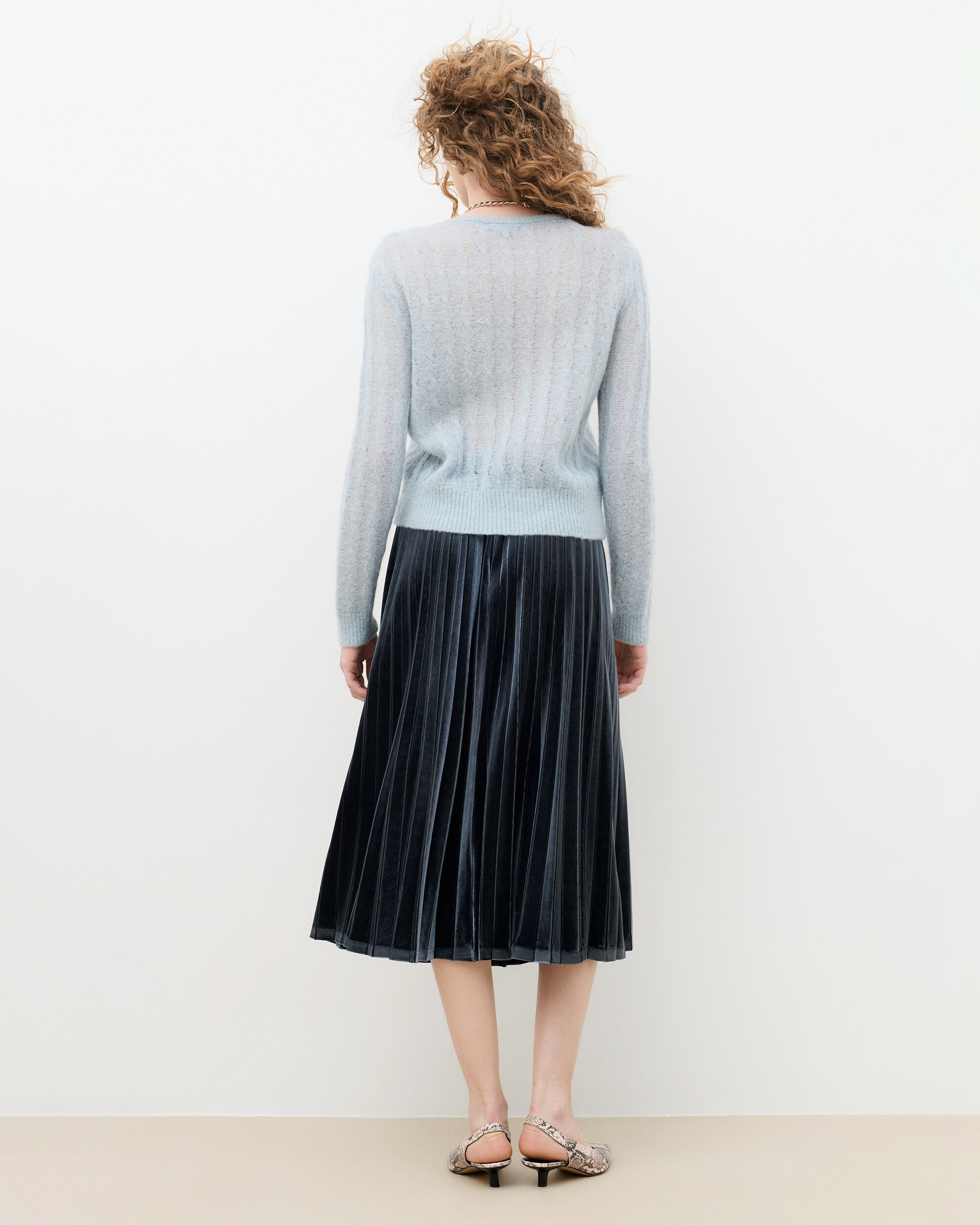 Jersey de mujer con escote redondo - Caroll - Azul grisáceo Azul grisáceo-2