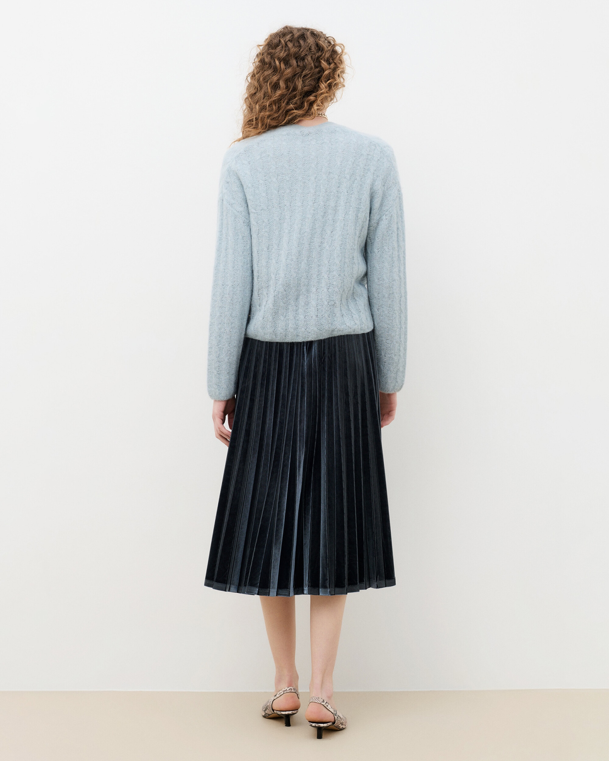 Cárdigan de mujer con escote pico - Caroll - Azul grisáceo Azul grisáceo-2