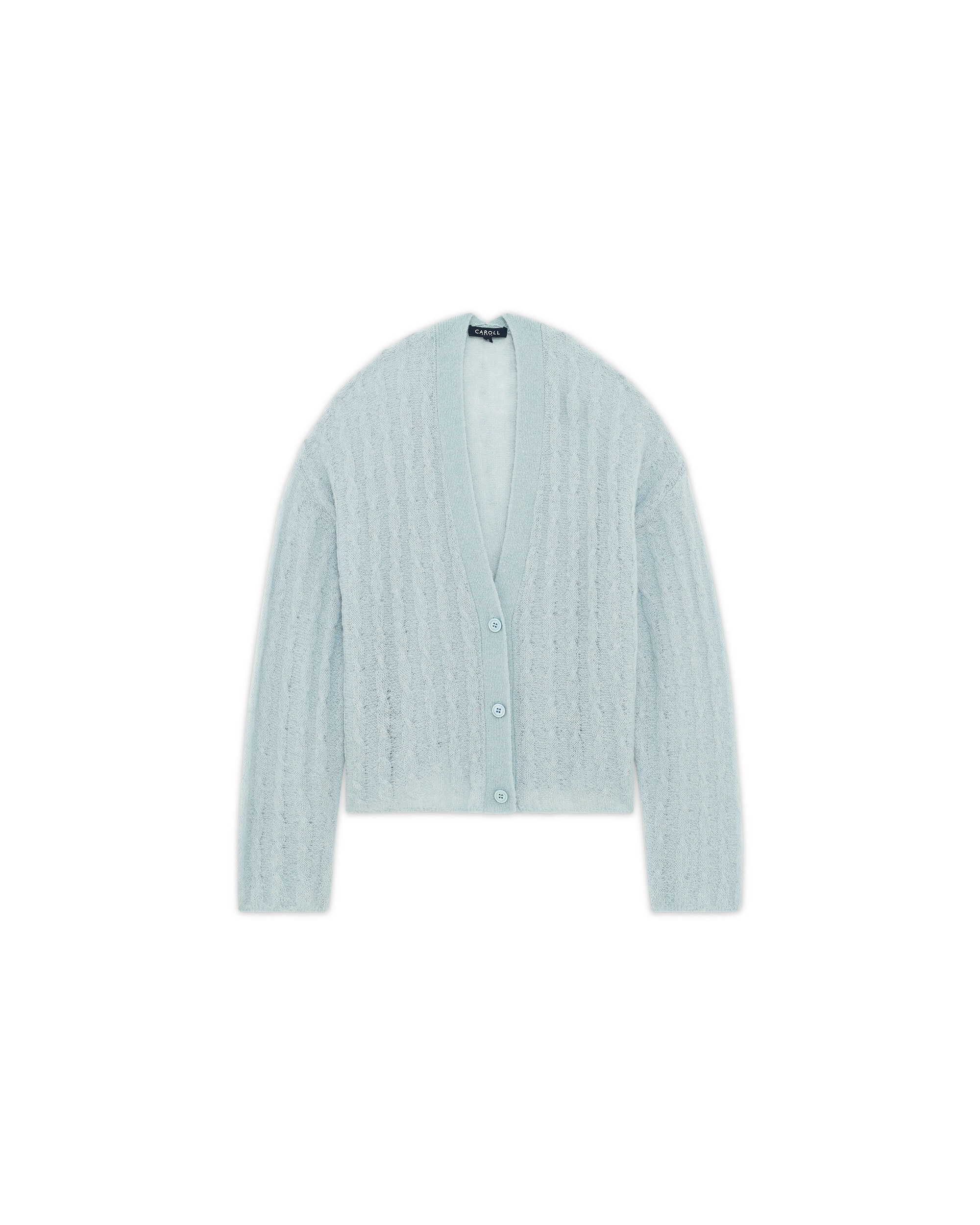 Cárdigan de mujer con escote pico - Caroll - Azul grisáceo Azul grisáceo-4