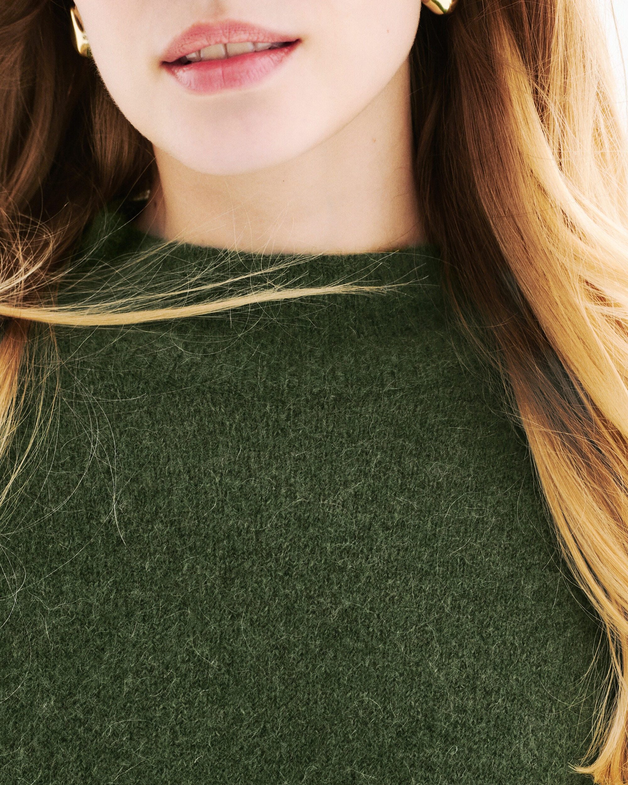 Jersey de mujer en lana y alpaca - Caroll - Verde Verde-3