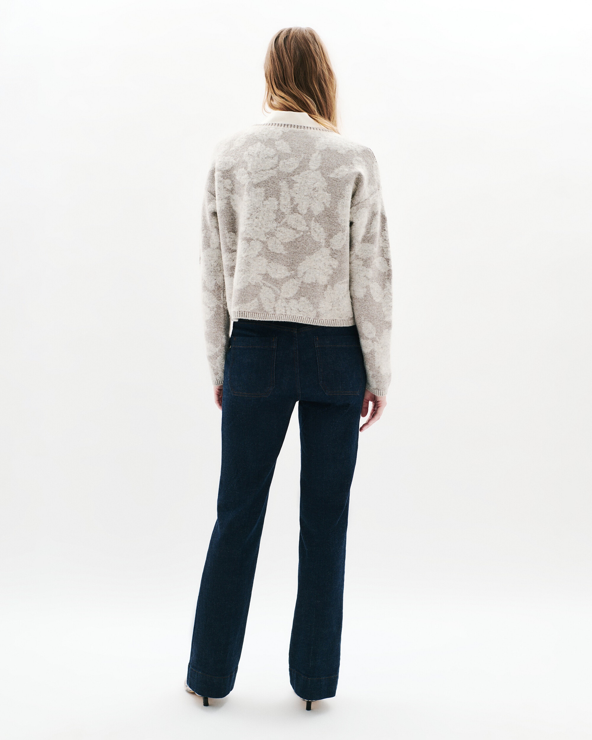 Jersey de mujer con estampado floral - Caroll - Gris claro Gris claro-2