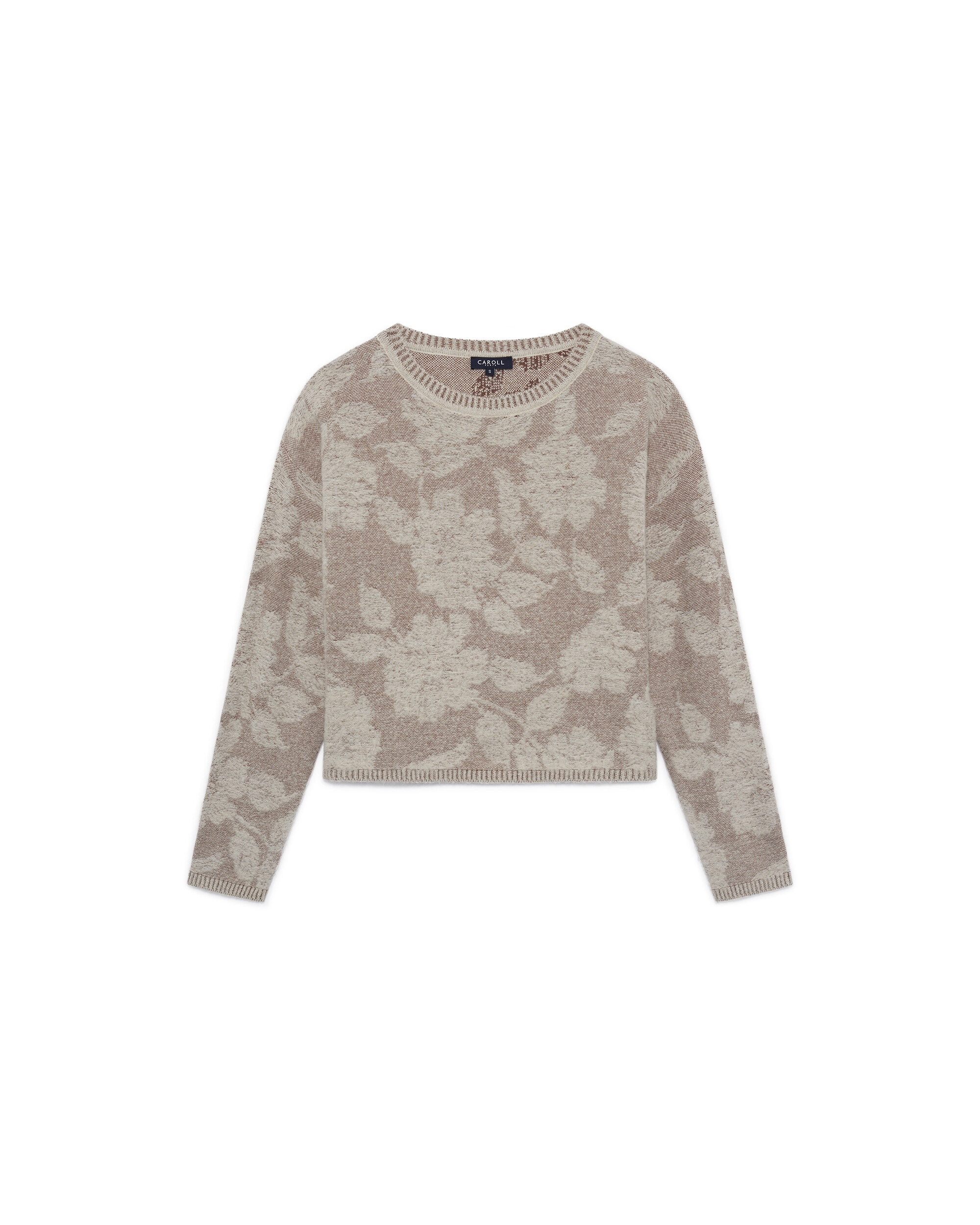 Jersey de mujer con estampado floral - Caroll - Gris claro Gris claro-4