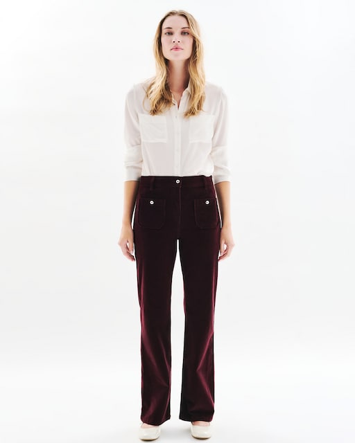 Imagen 0 de Pantalón de mujer con bolsillos frontales corte campana