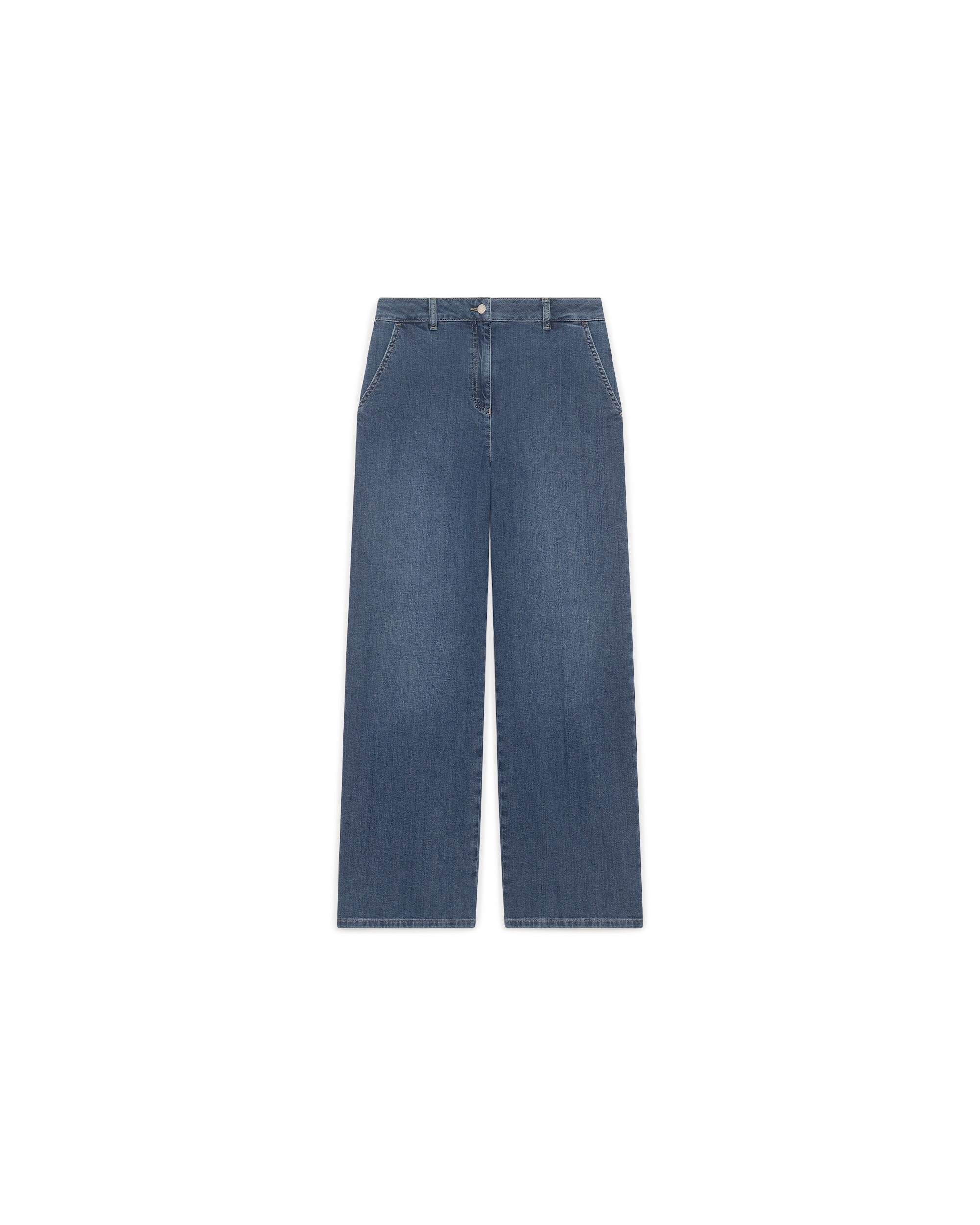 Pantalón vaquero de mujer corte loose - Caroll - Azul Azul-4