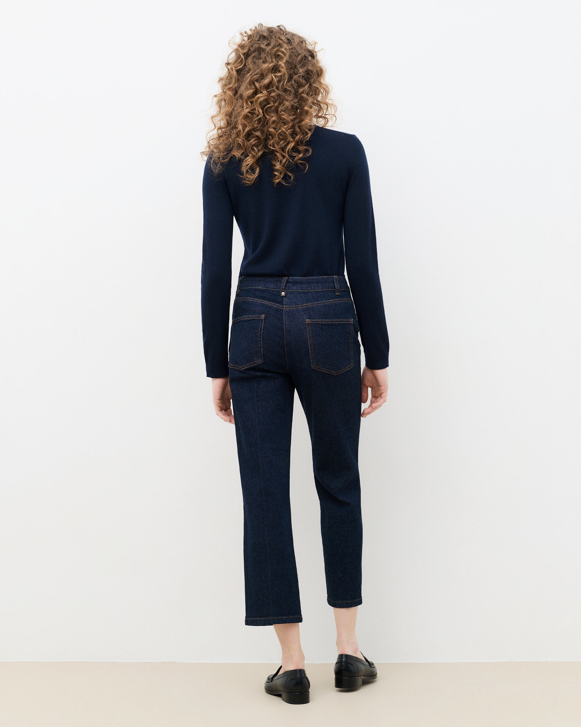 Vaqueros rectos de mujer corte tobillero - Caroll - Azul denim Azul denim-2