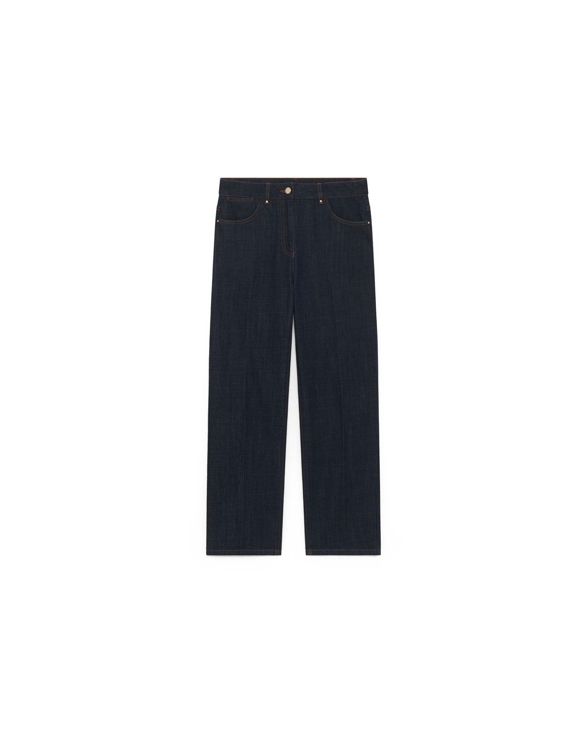 Vaqueros rectos de mujer corte tobillero - Caroll - Azul denim Azul denim-4