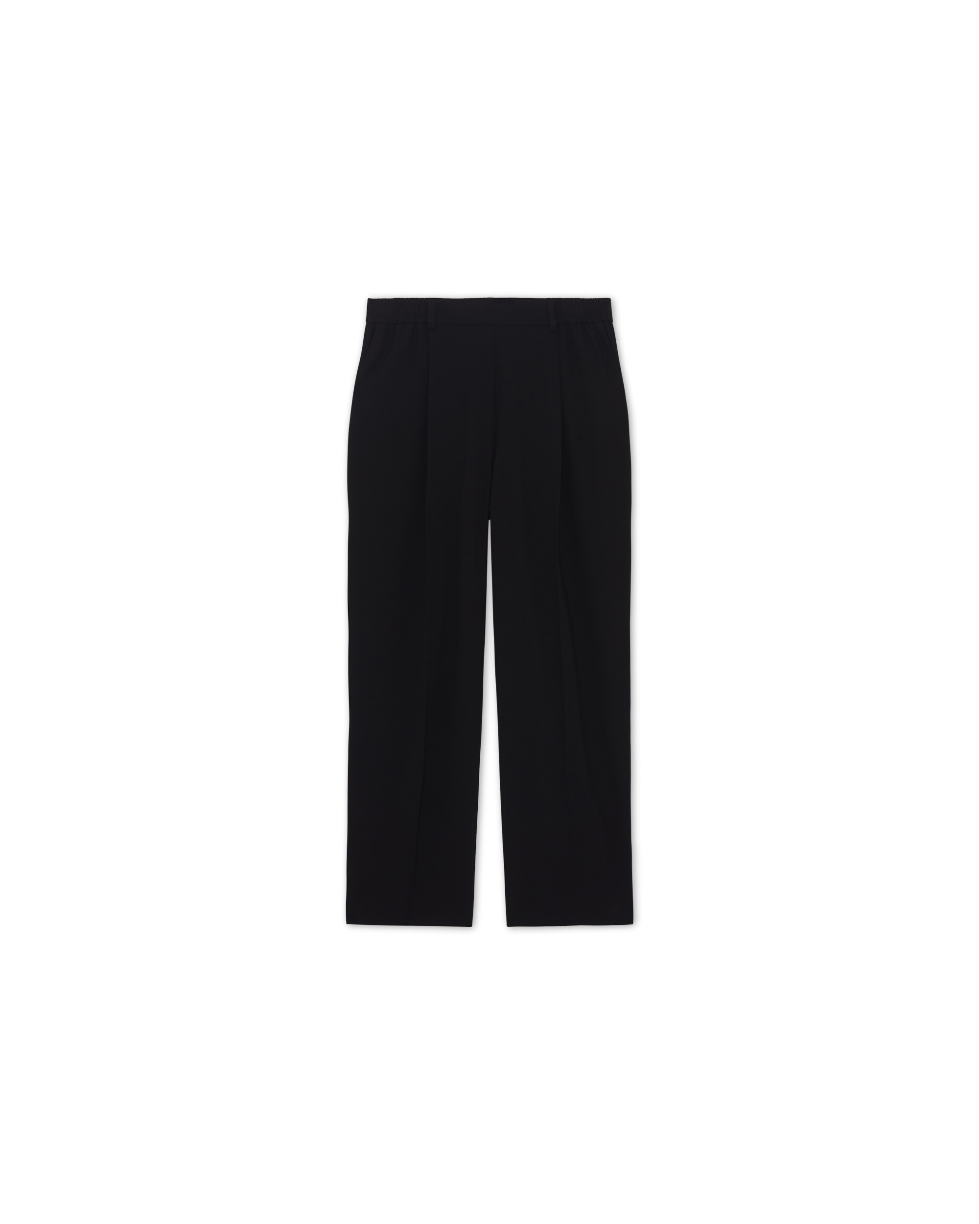 Pantalón sartorial de mujer corte ancho y cintura elástica - Caroll - Negro Negro-4