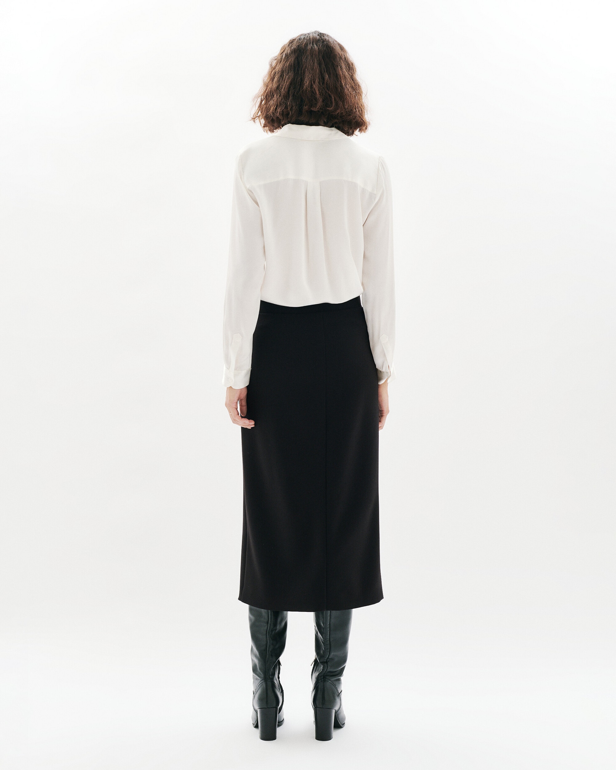 Falda midi con botones - Caroll - Negro Negro-2
