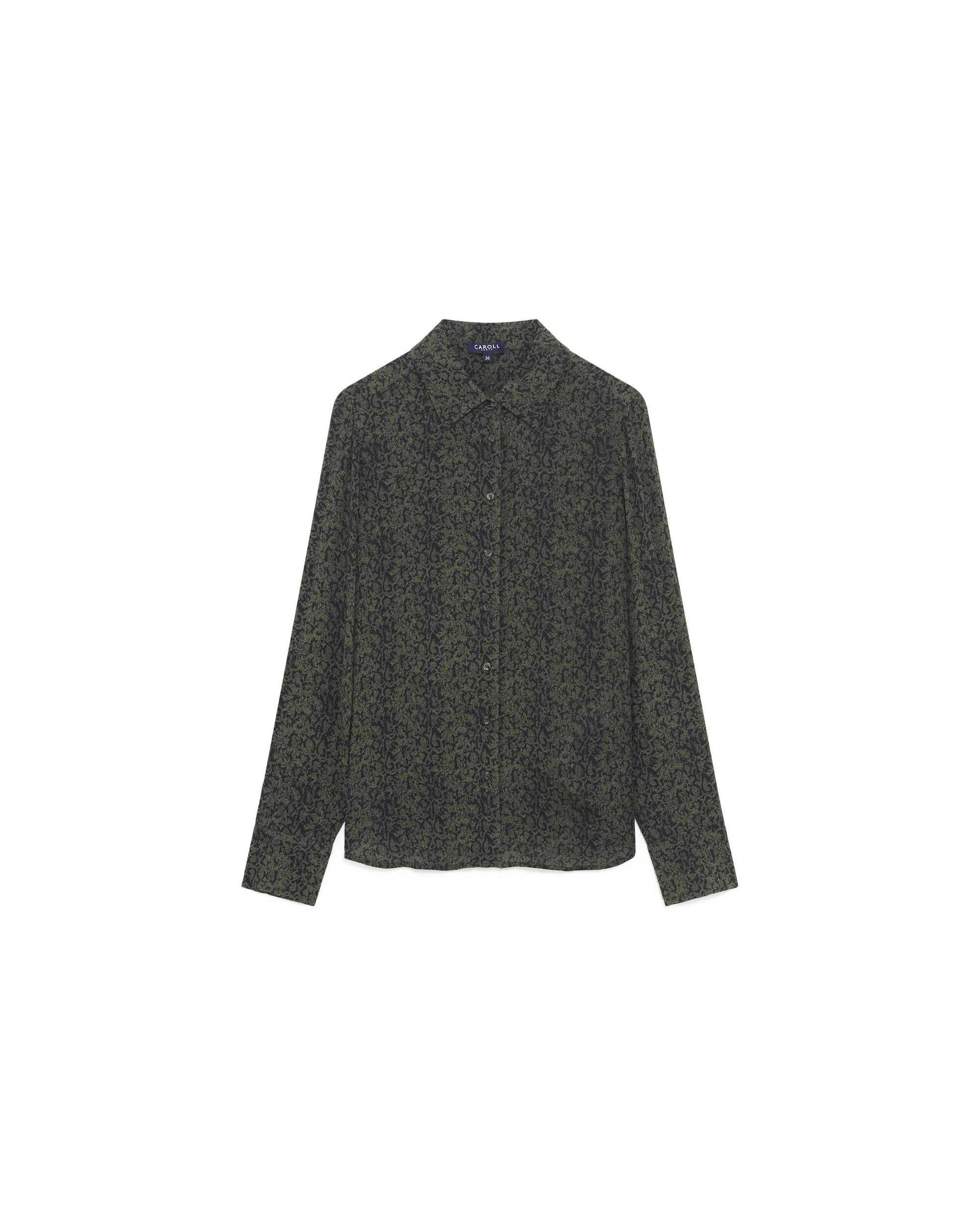 Camisa de mujer con estampado floral - Caroll - Kaki Kaki-4