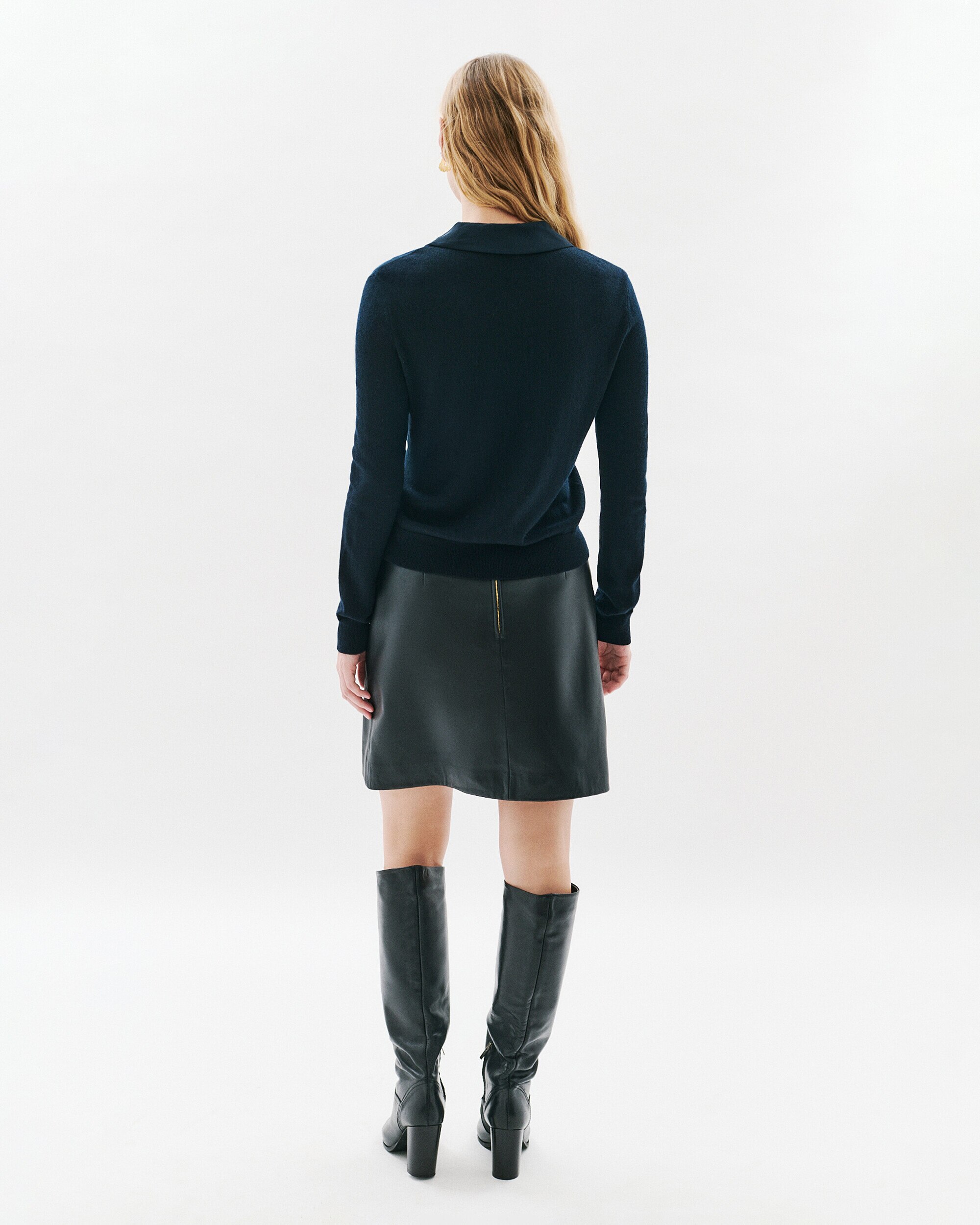 Cárdigan de mujer con manga larga y efecto camisa - Caroll - Negro Negro-2