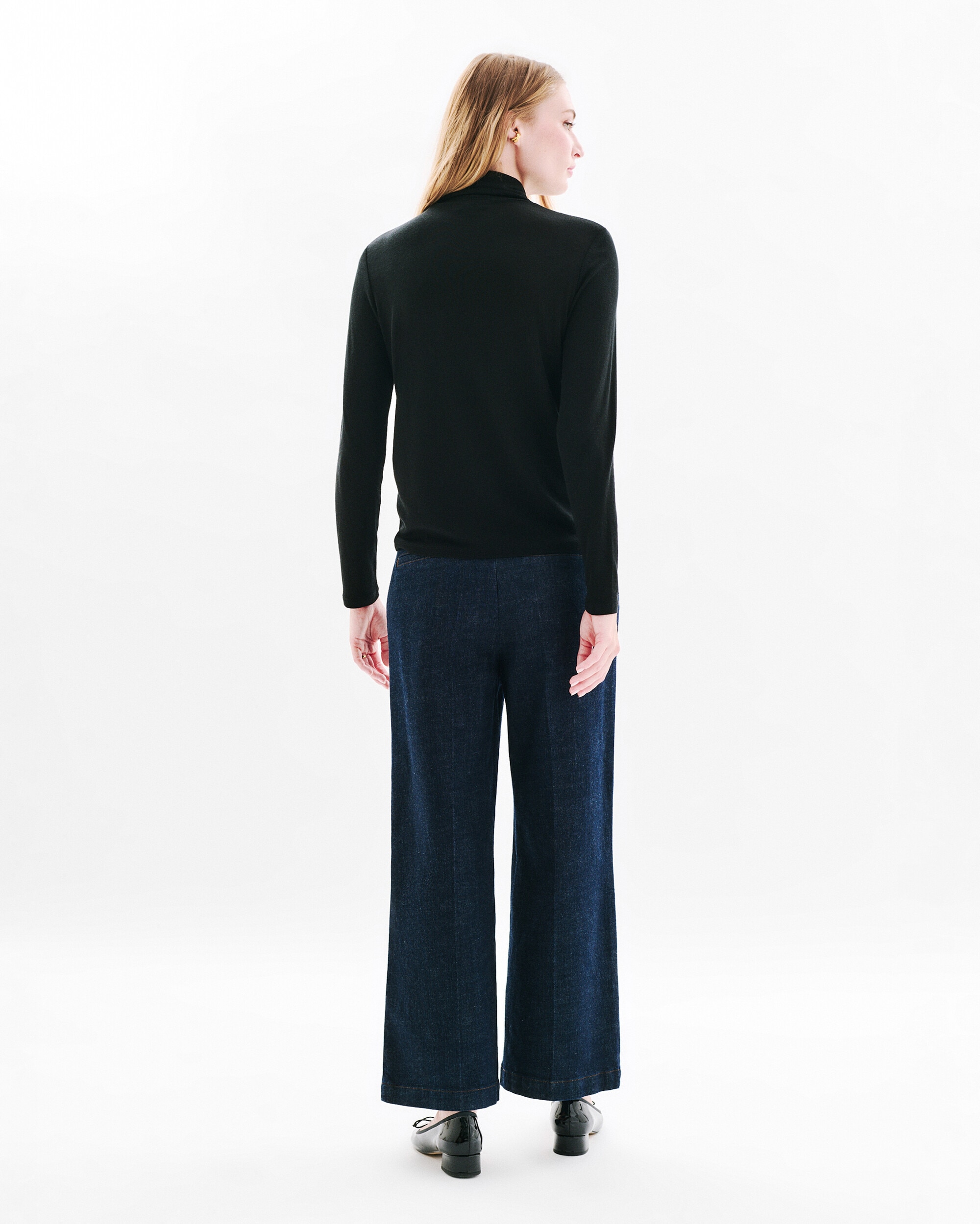 Camiseta de mujer con cuello alto - Caroll - Negro Negro-2