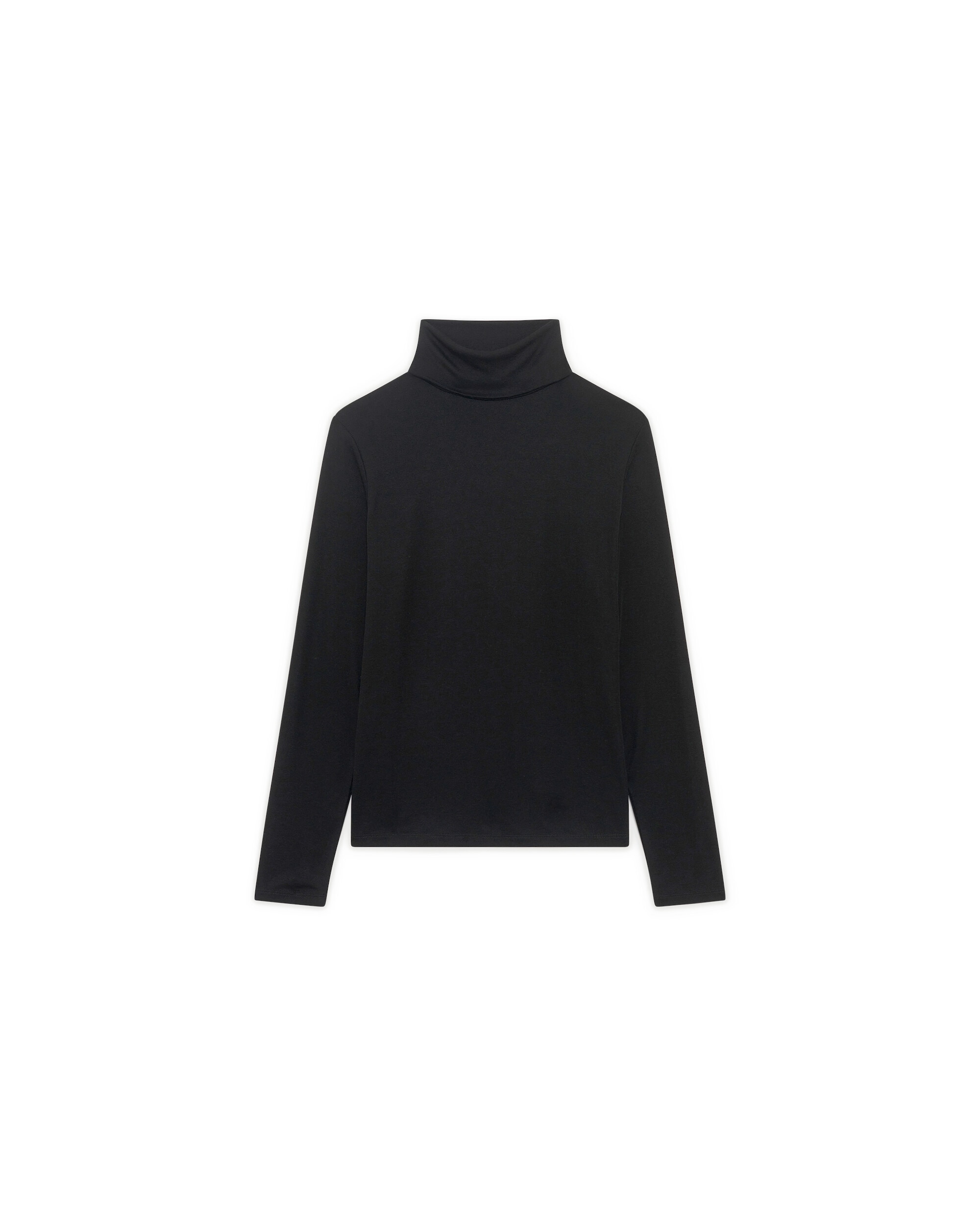 Camiseta de mujer con cuello alto - Caroll - Negro Negro-4