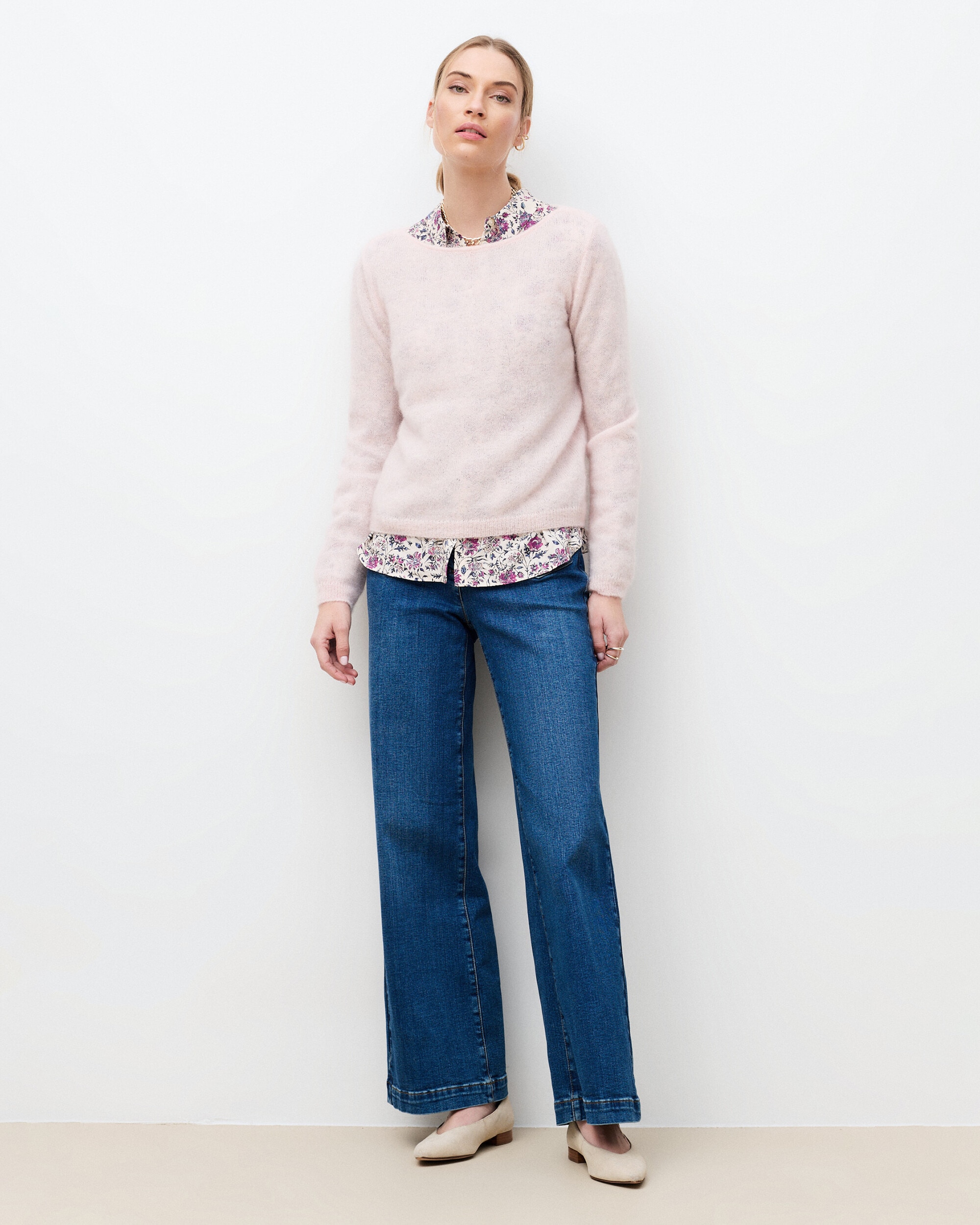 Caroll - Jersey de mujer con escote barco en alpaca.