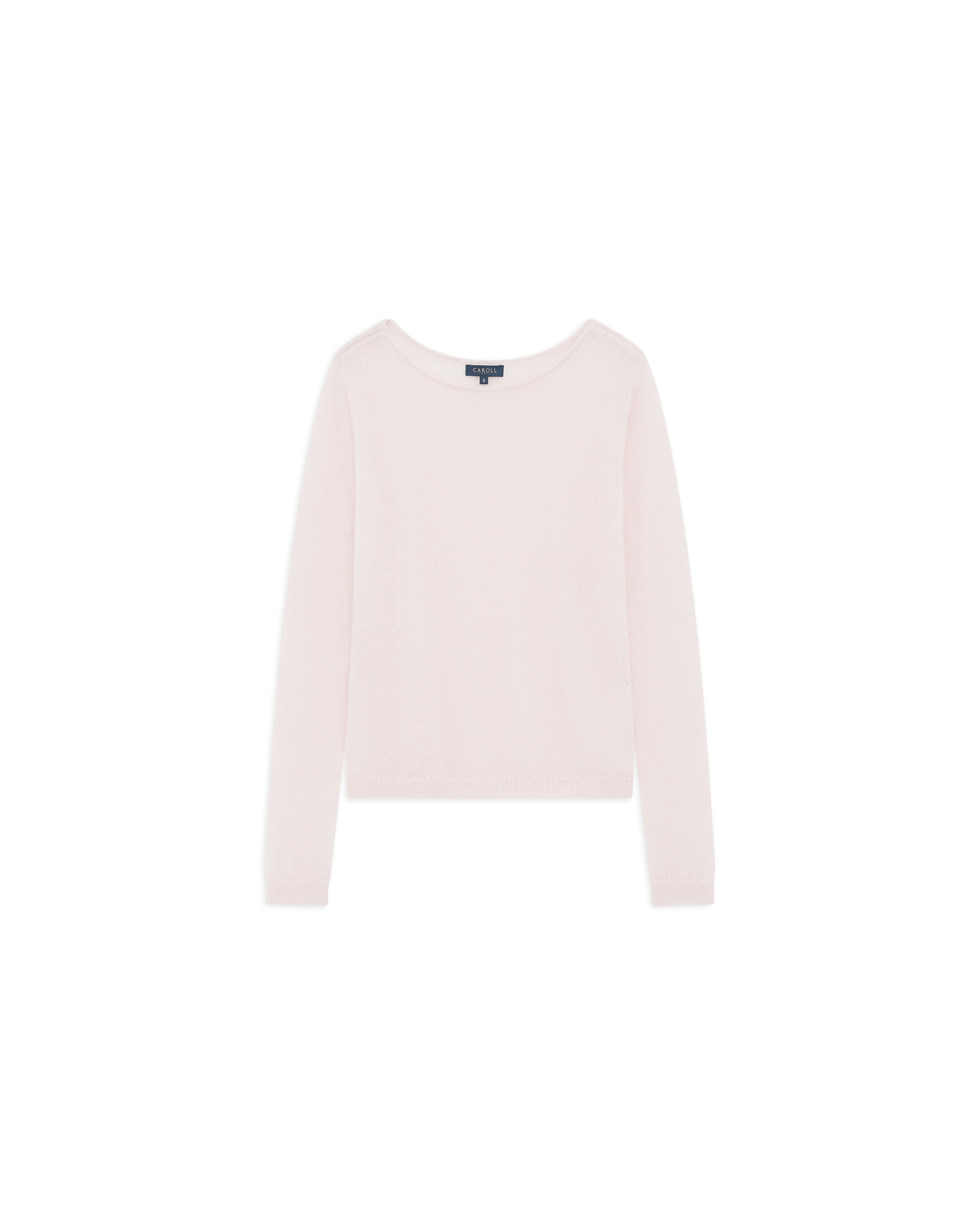 Jersey de mujer con escote barco en alpaca - Caroll - Rosa Rosa-4