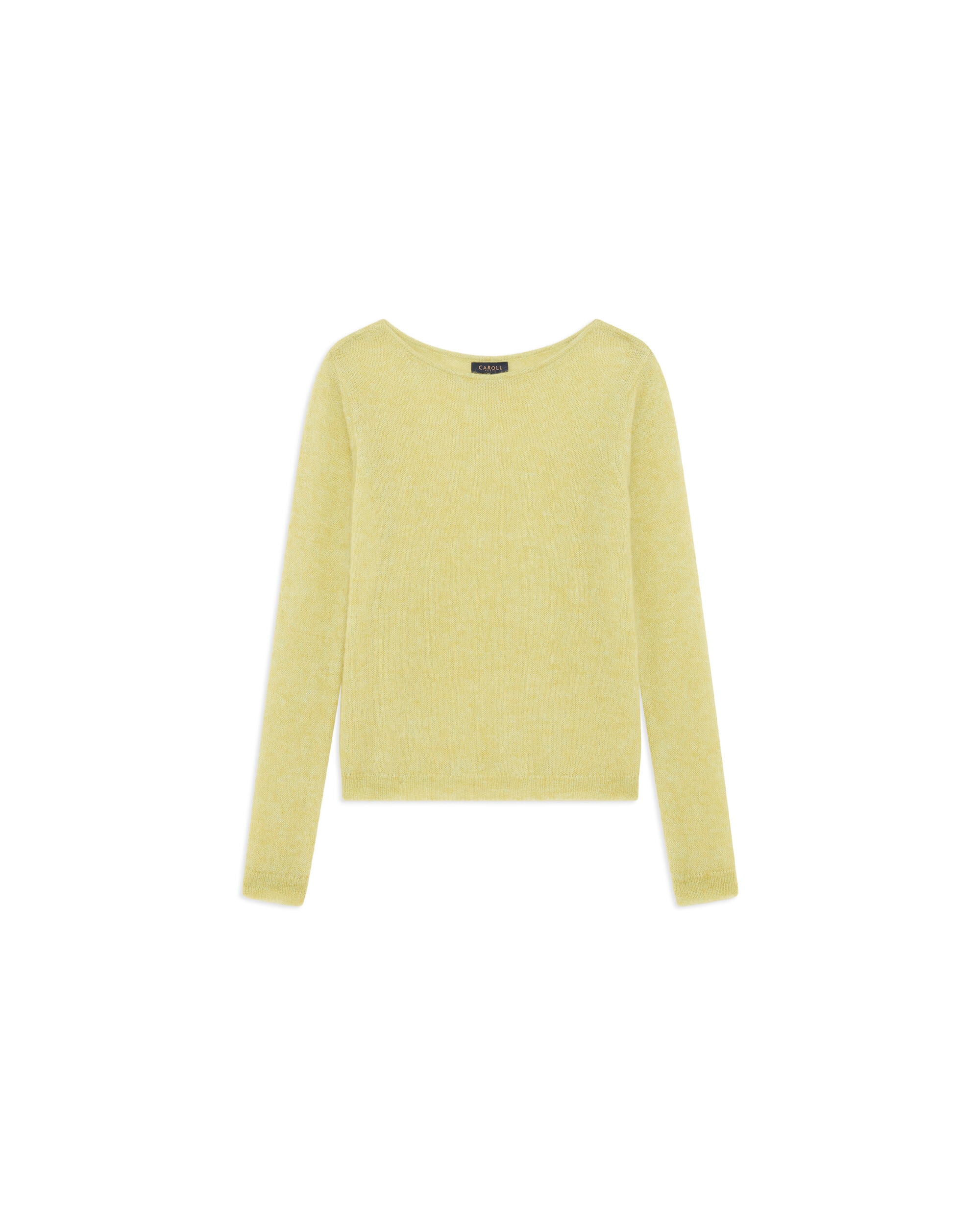 Jersey de mujer con escote barco en alpaca - Caroll - Verde Verde-4