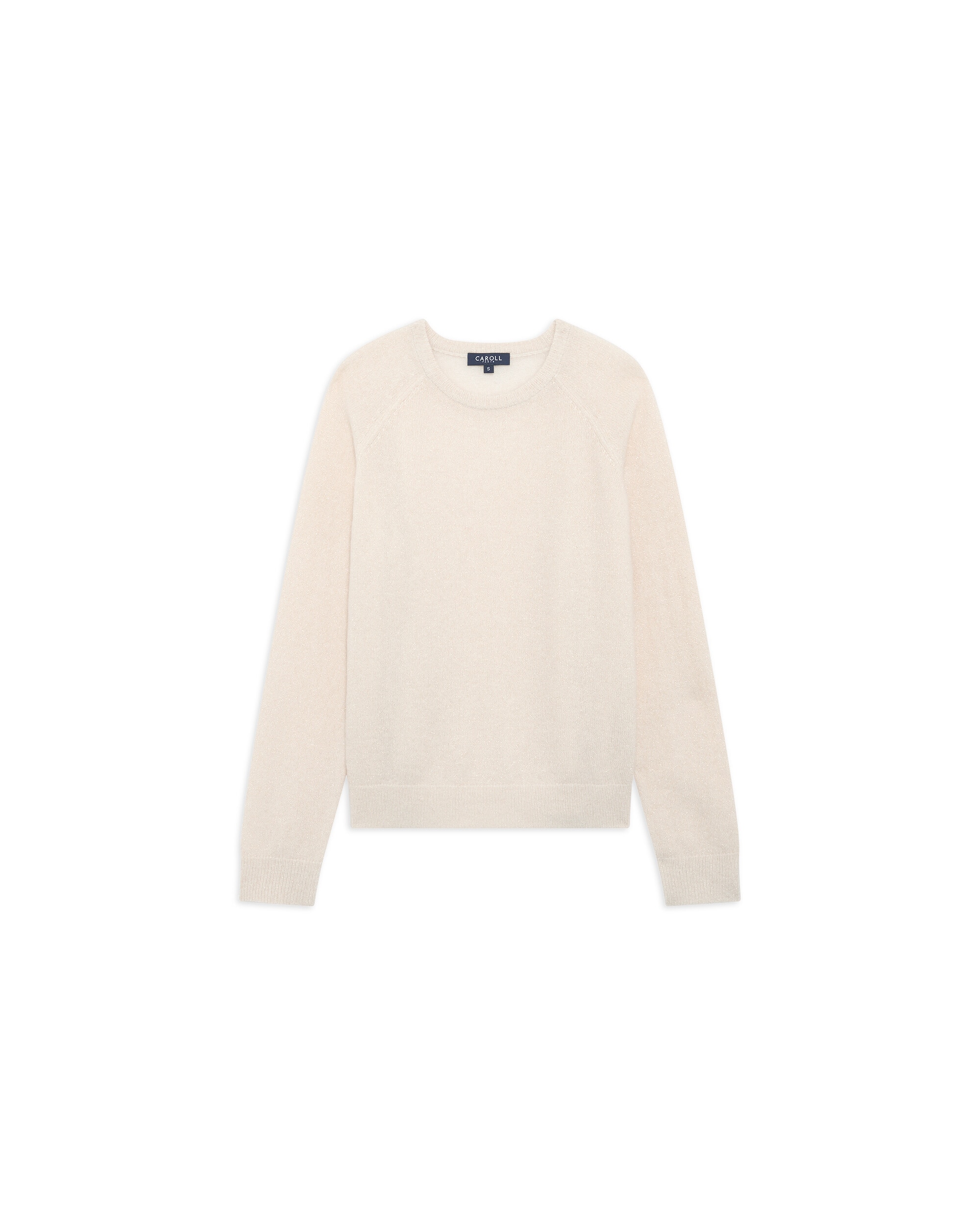 Jersey de mujer con cuello redondo en lana - Caroll - Crema Crema-4