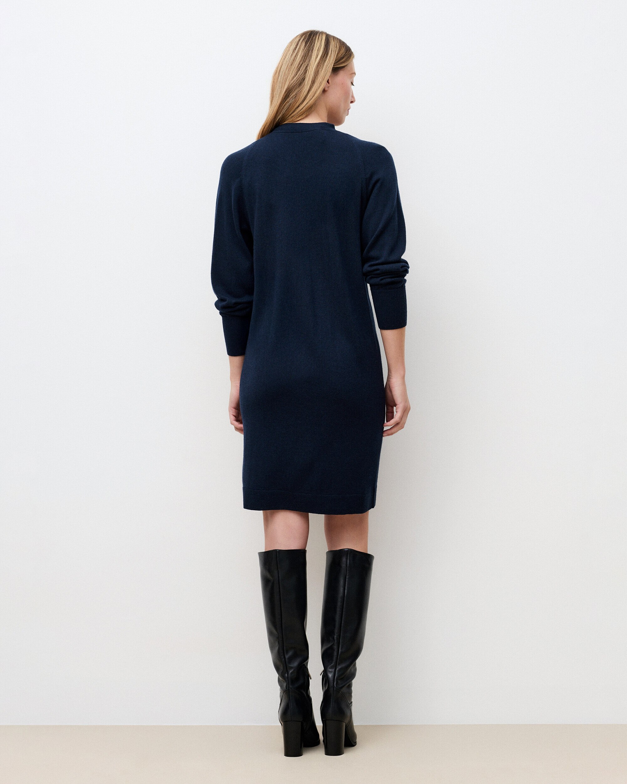Vestido corto con manga francesa y botones - Caroll - Azul Azul-2