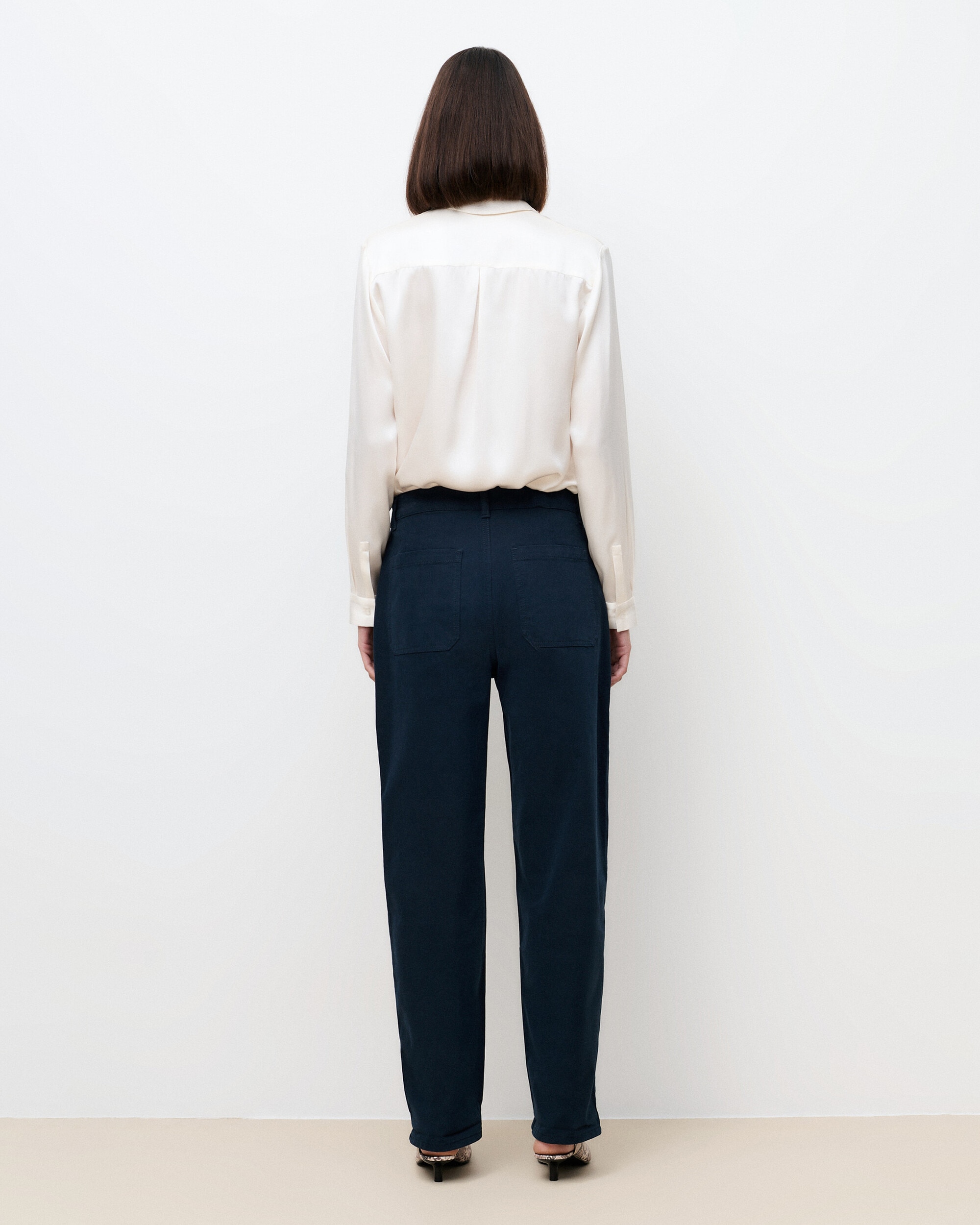 Pantalón recto de mujer corte slim - Caroll - Azul marino Azul marino-2