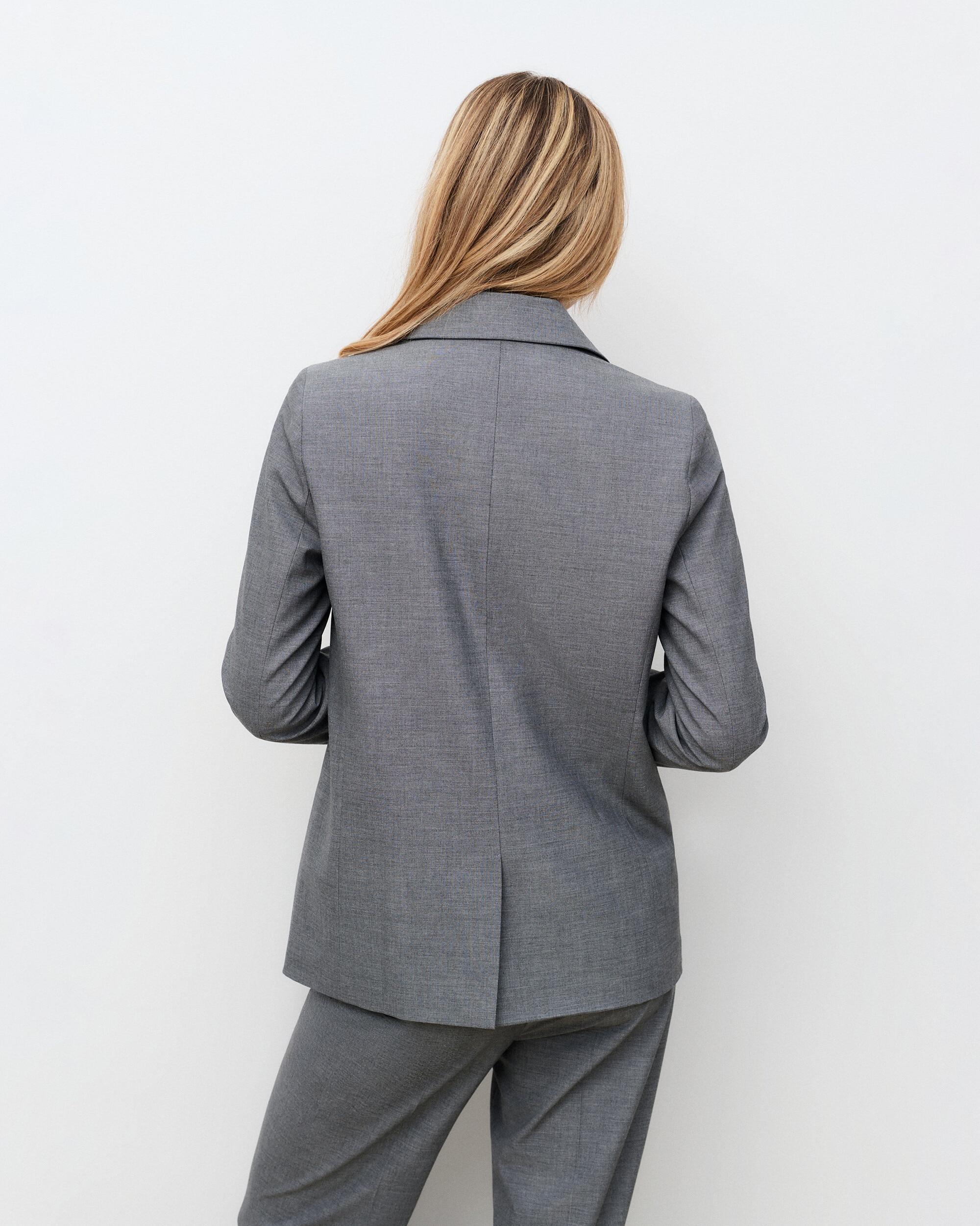 Blazer de mujer de corte entallado con botón - Caroll - Gris Gris-2