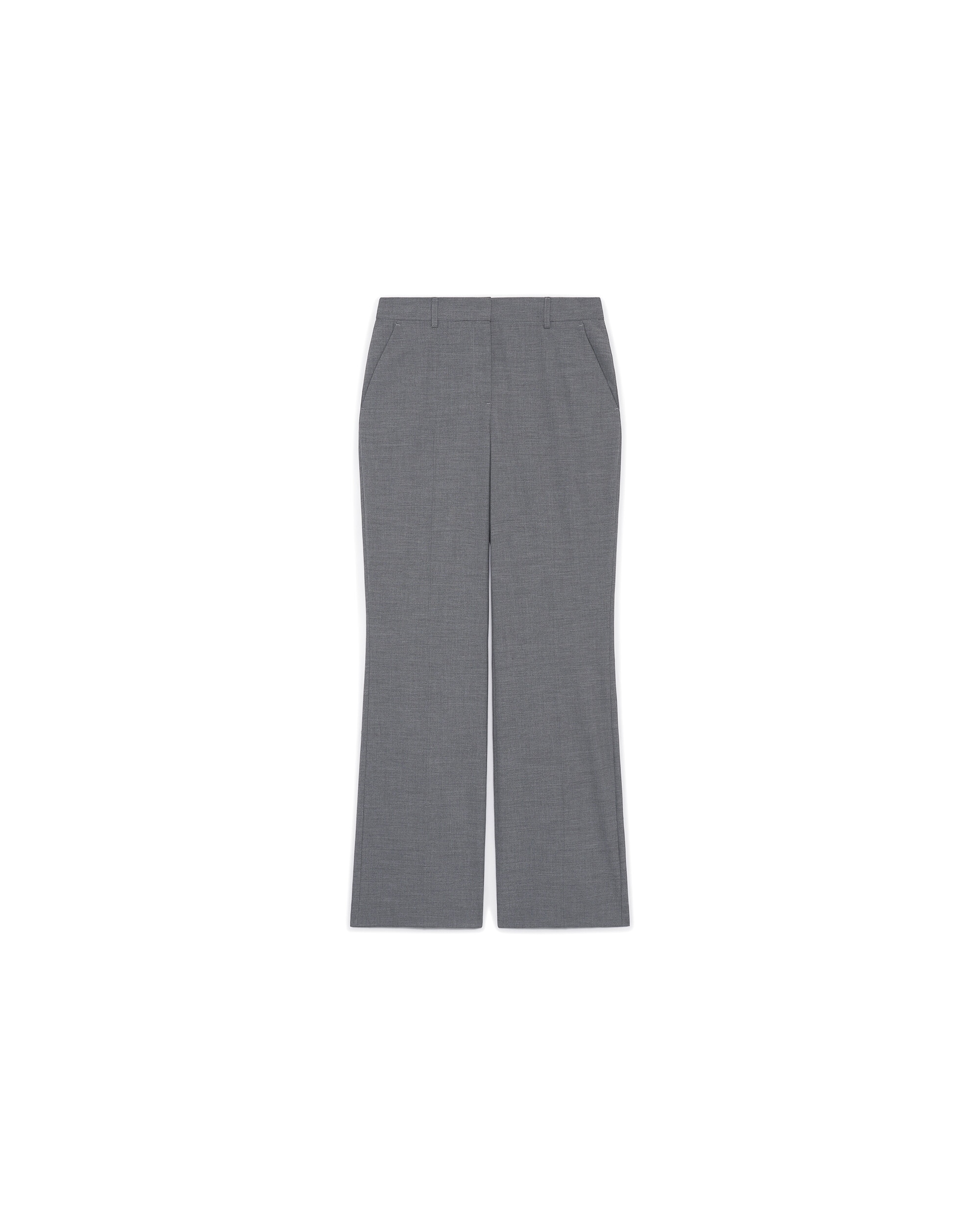 Pantalón recto de mujer con pinza - Caroll - Gris Gris-4