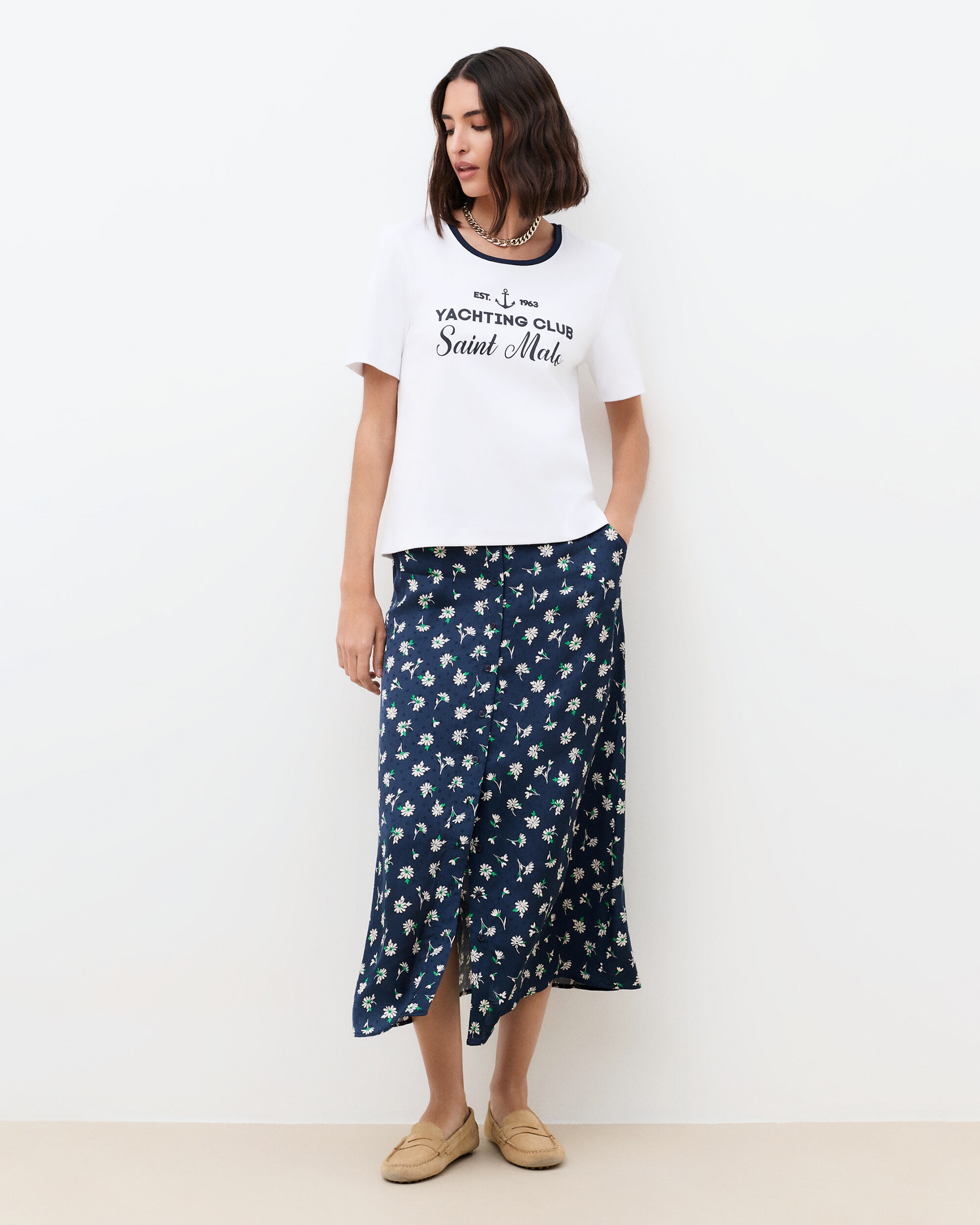 Caroll - Camiseta de mujer de mujer con manga corta y cuello redondo.