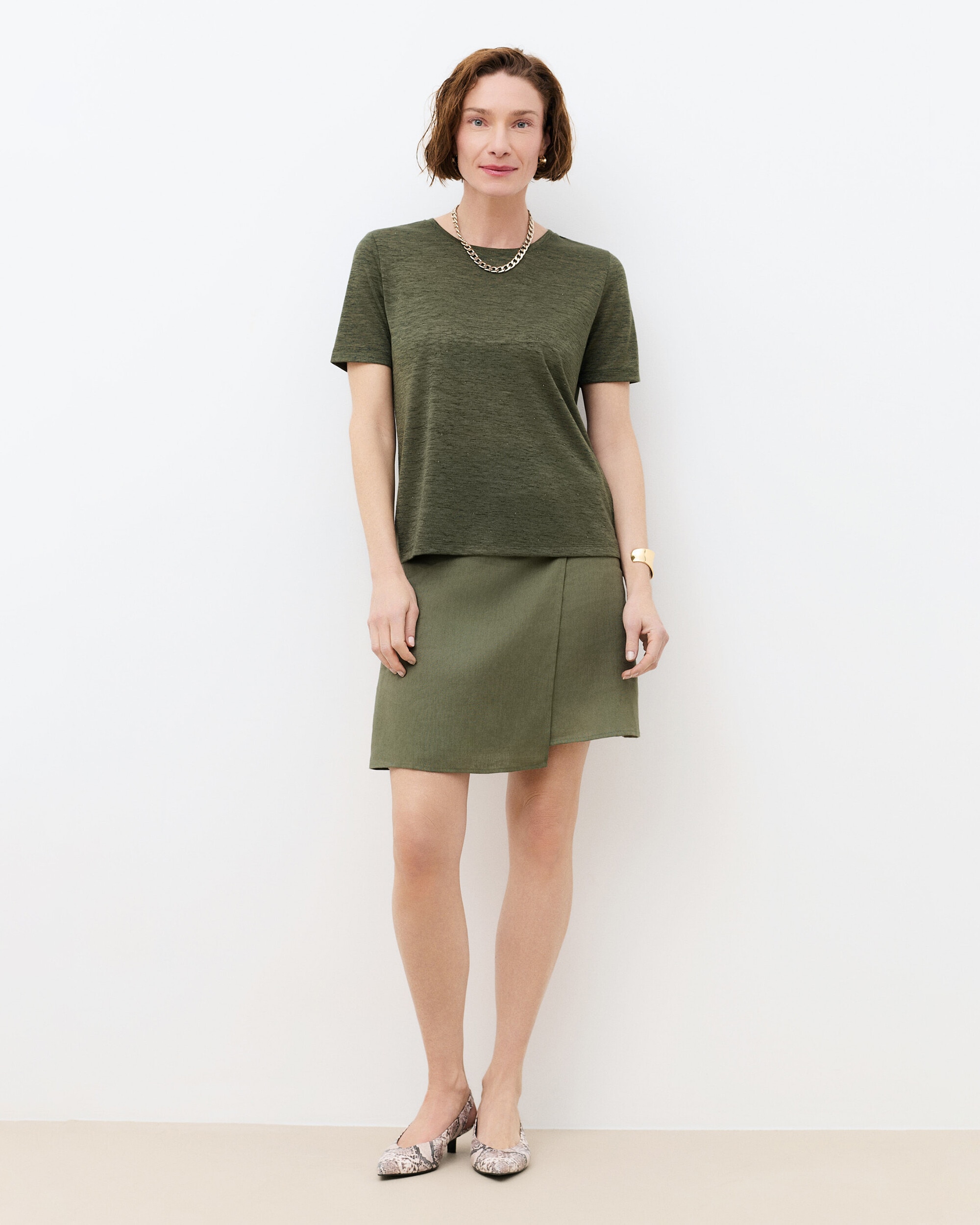 Caroll - Camiseta de mujer con manga corta y escote redondo.