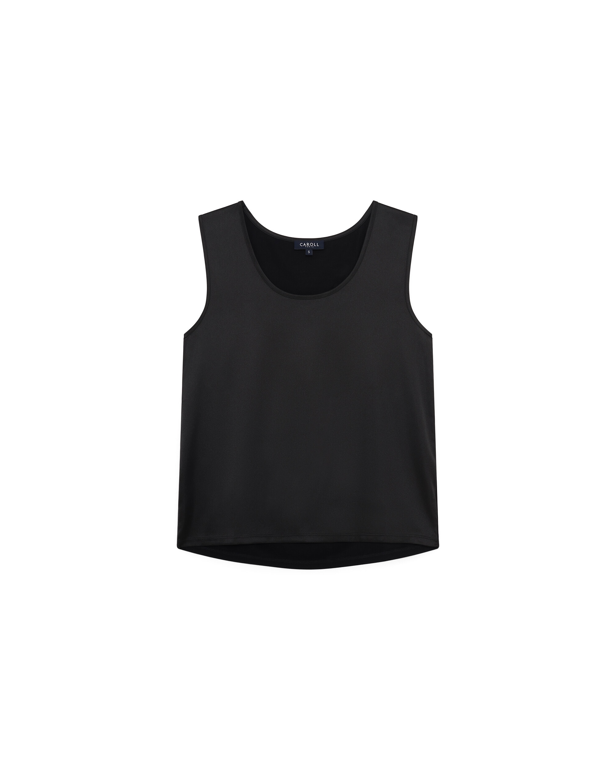 Camiseta de mujer sin mangas y escote redondo - Caroll - Negro Negro-4