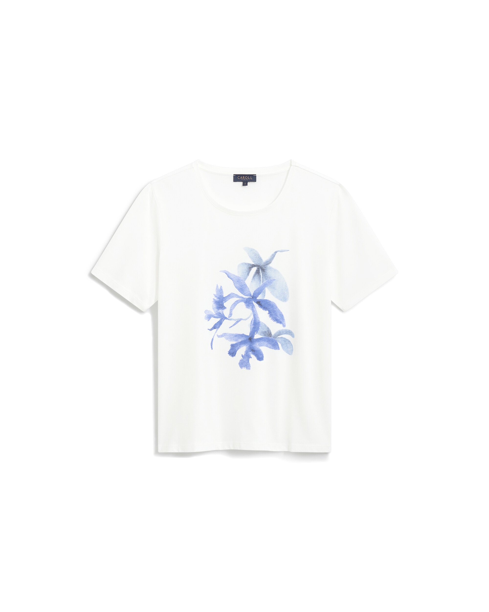 Camiseta de mujer con manga corta y estampado - Caroll - Azul Azul-4