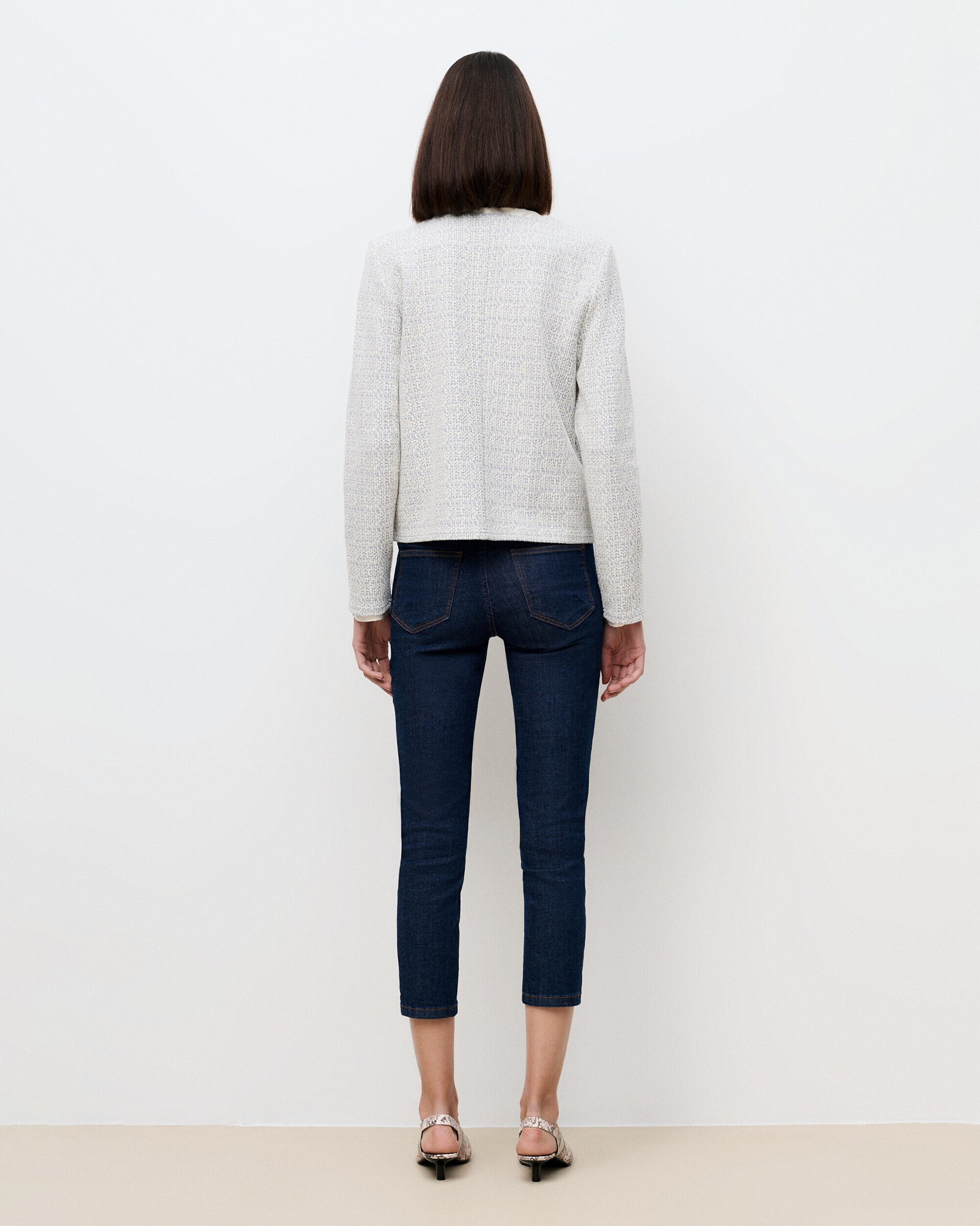 Chaqueta de mujer con bolsillos de corte entallado - Caroll - Azul Azul-2