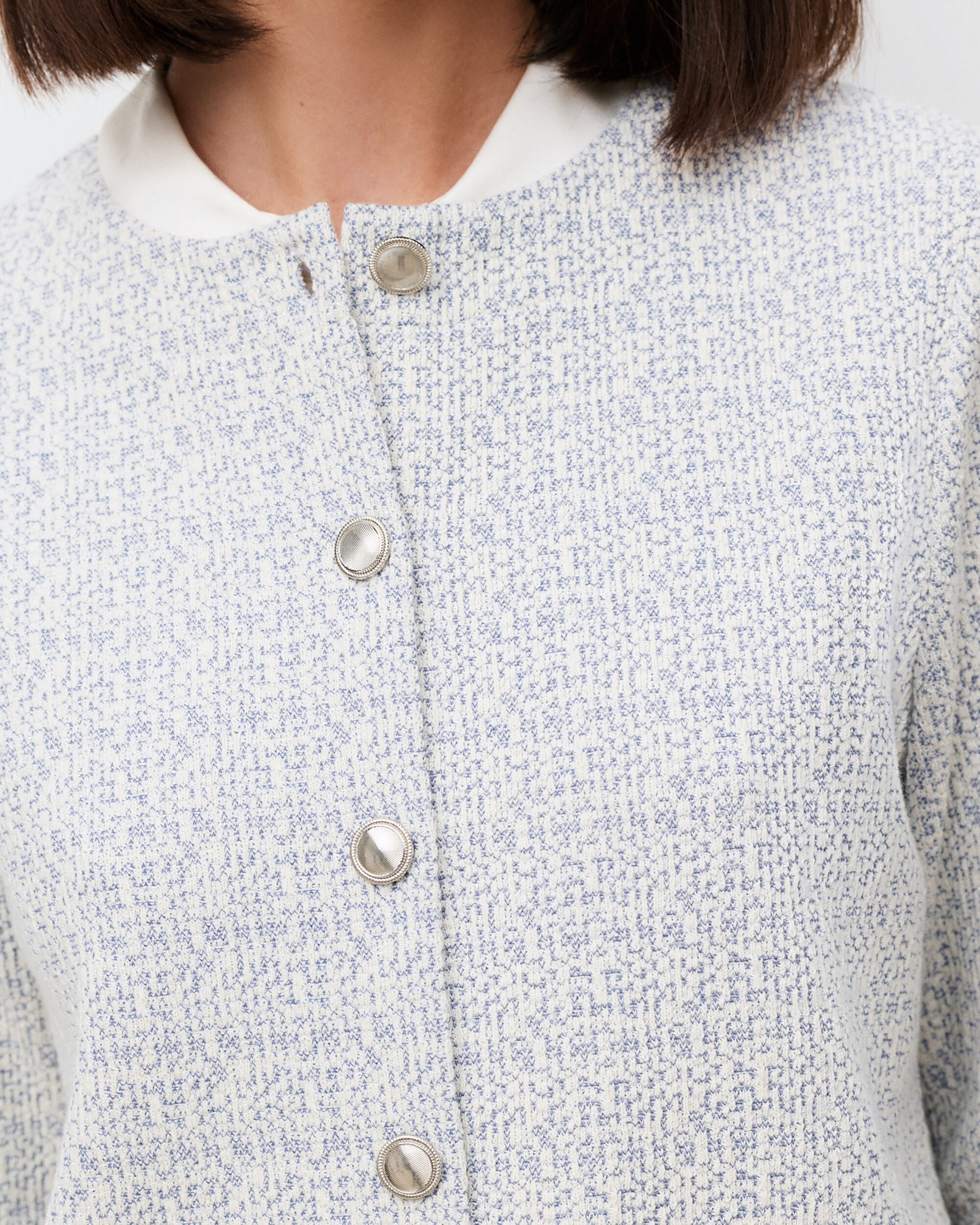 Chaqueta de mujer con bolsillos de corte entallado - Caroll - Azul Azul-3