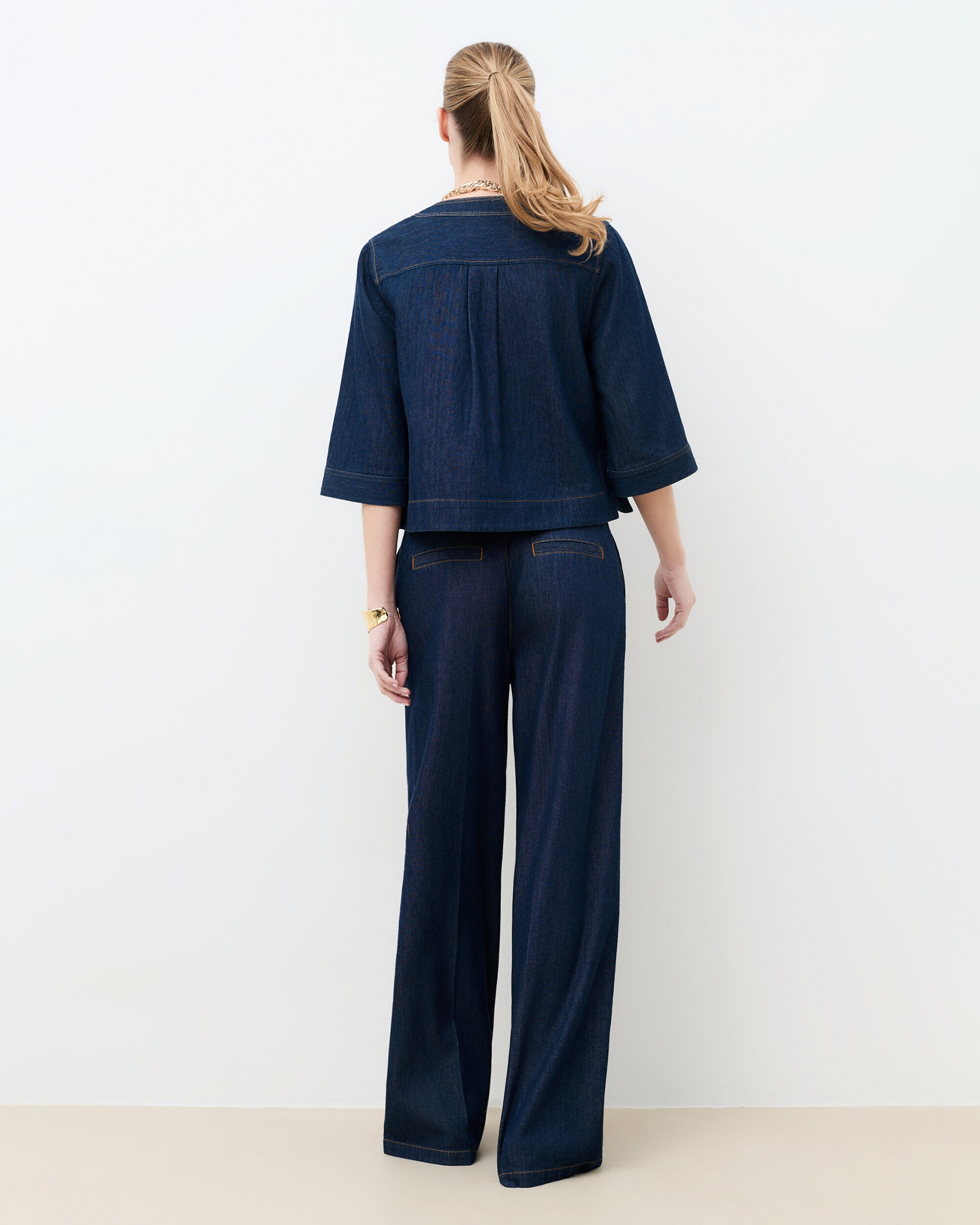 Pantalón vaquero de mujer corte loose - Caroll - Azul Azul-2