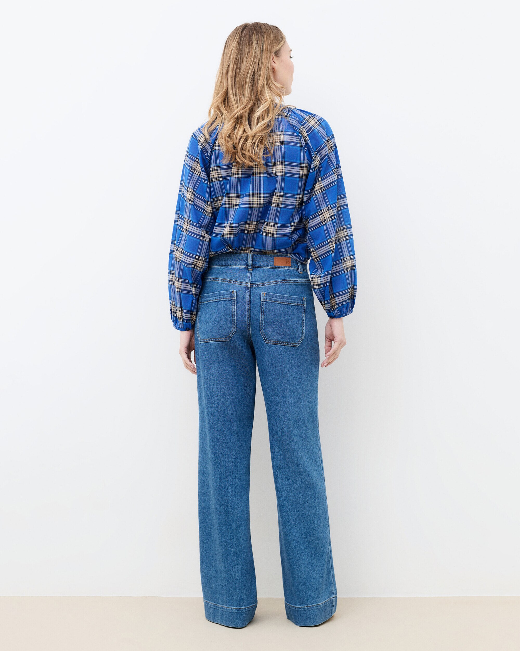 Pantalón vaquero de mujer corte ancho - Caroll - Azul Azul-2