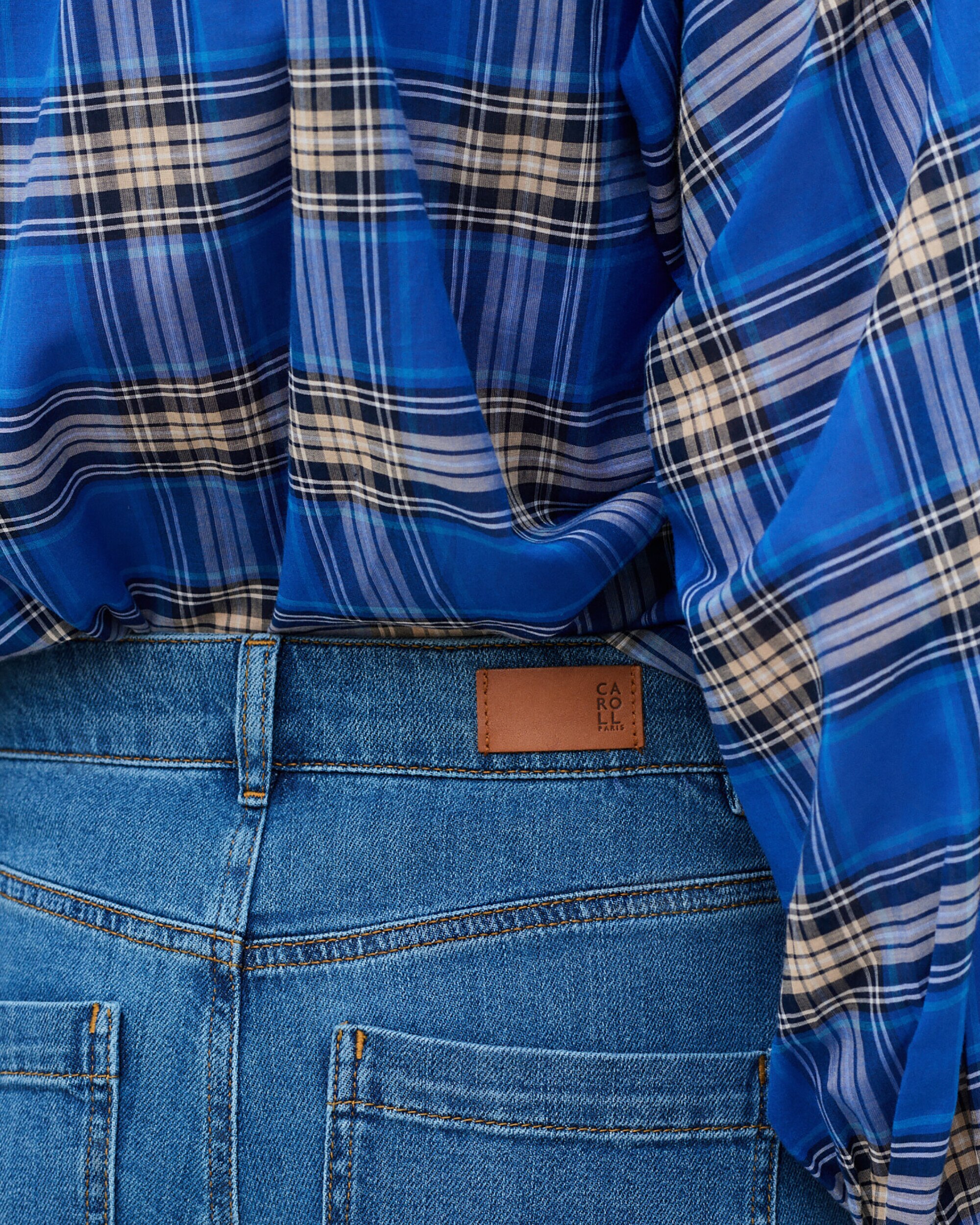 Pantalón vaquero de mujer corte ancho - Caroll - Azul Azul-3
