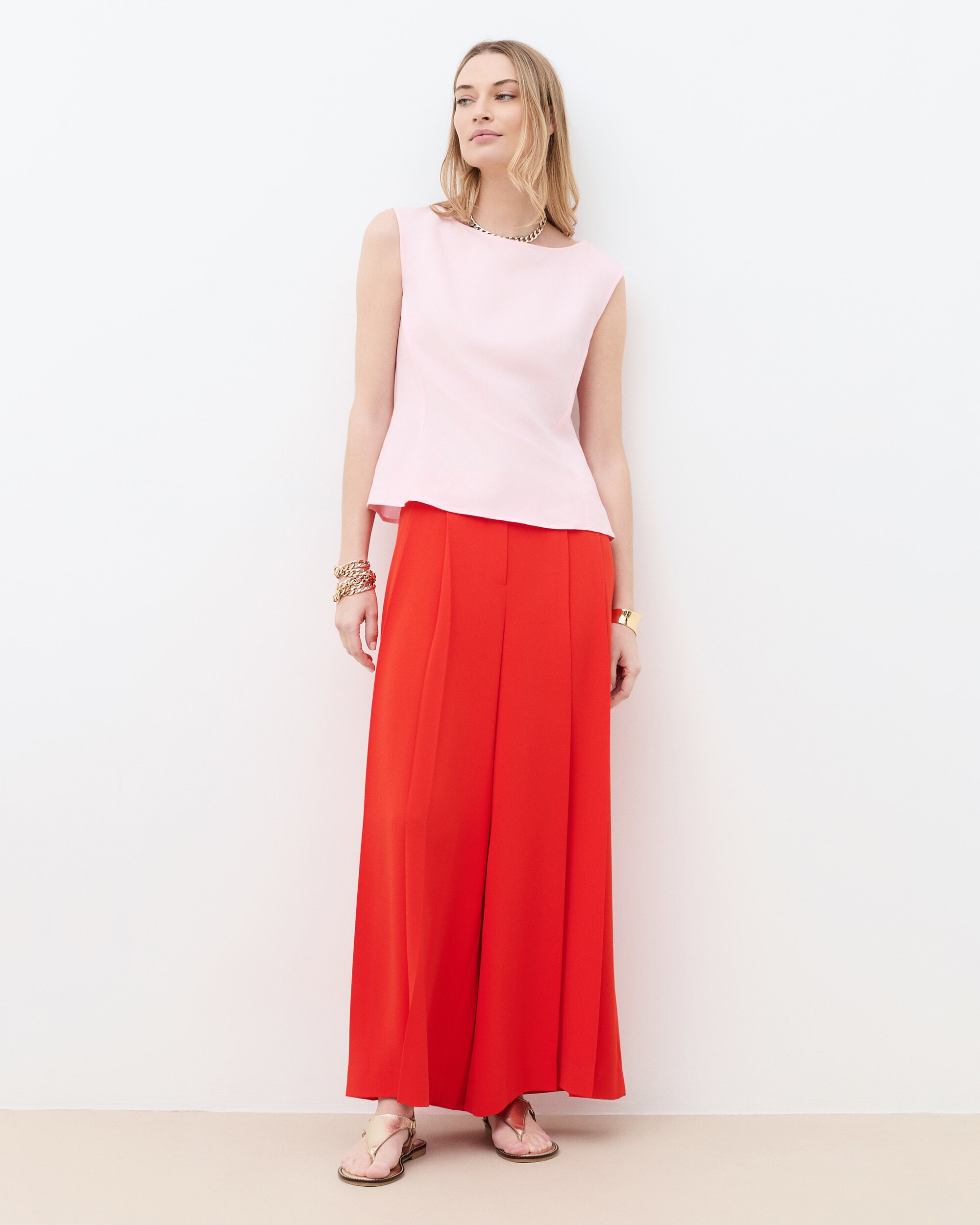 Caroll - Blusa de mujer con escote barco en lino.