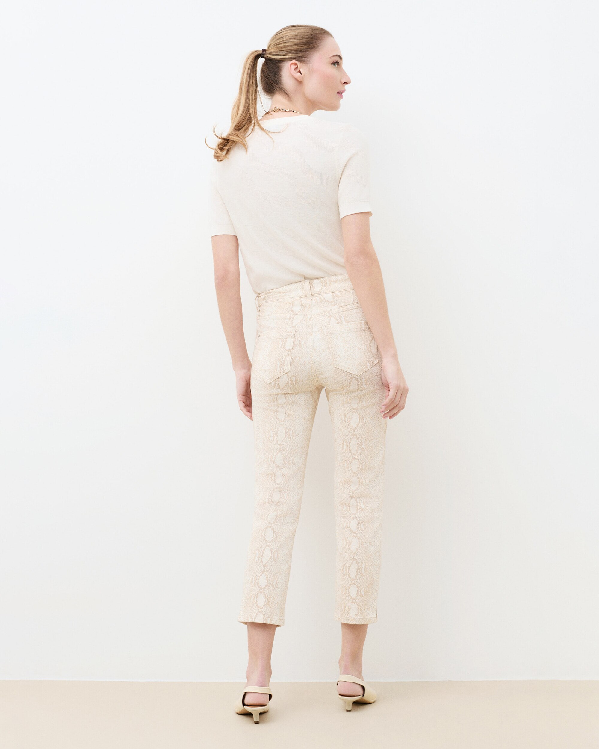 Pantalón de mujer corte skinny tobillero - Caroll - Beige Beige-2
