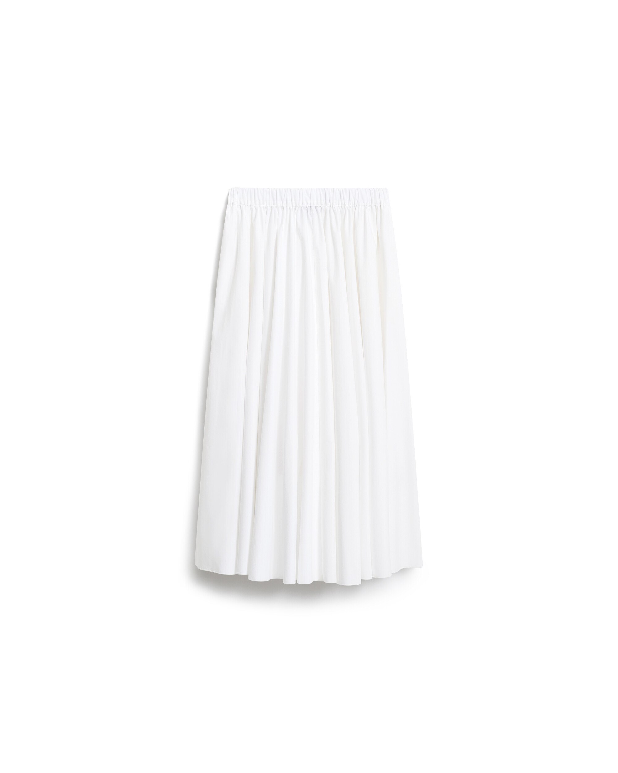 Falda larga fluida de mujer con pliegues - Caroll - Azul marino Blanco-4