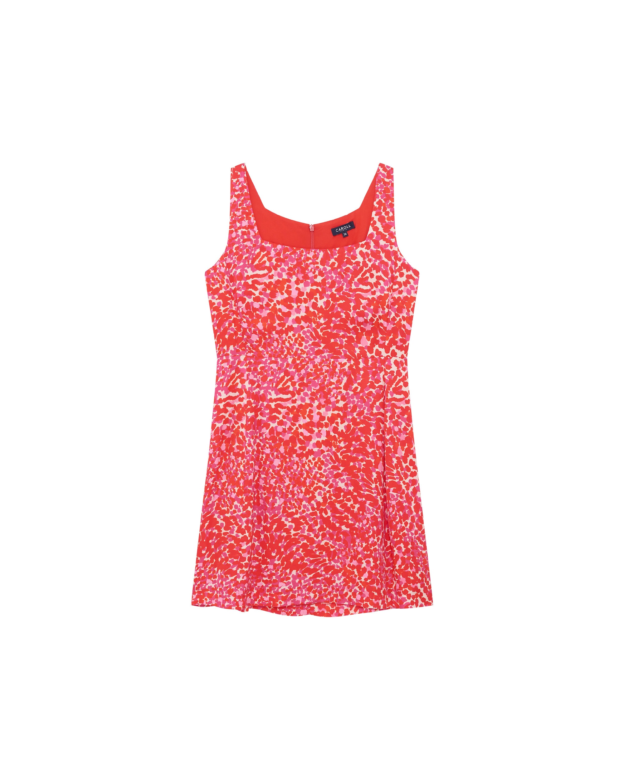 Vestido corto con estampado fantaía - Caroll - Rosa Rosa-4